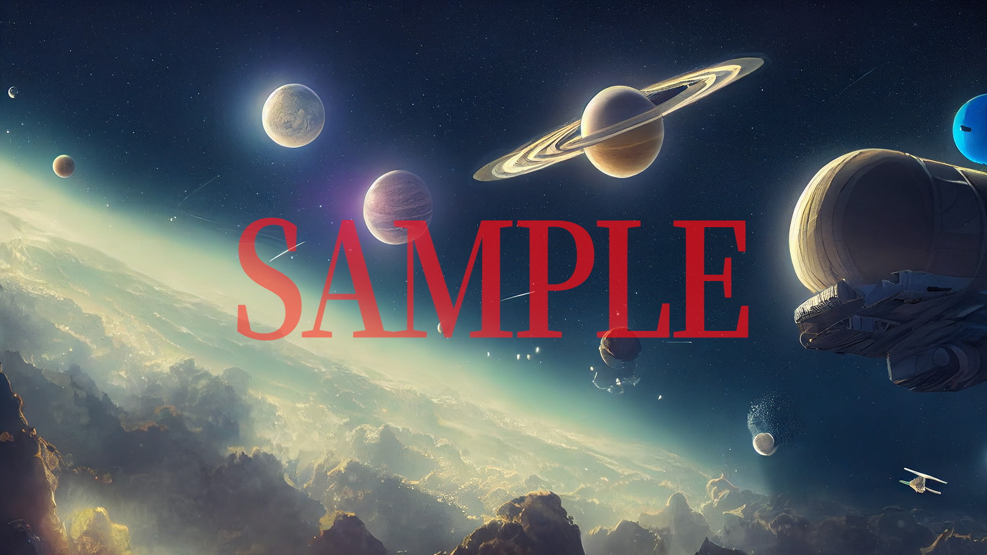 2D背景CG素材集-宇宙船3(10枚)