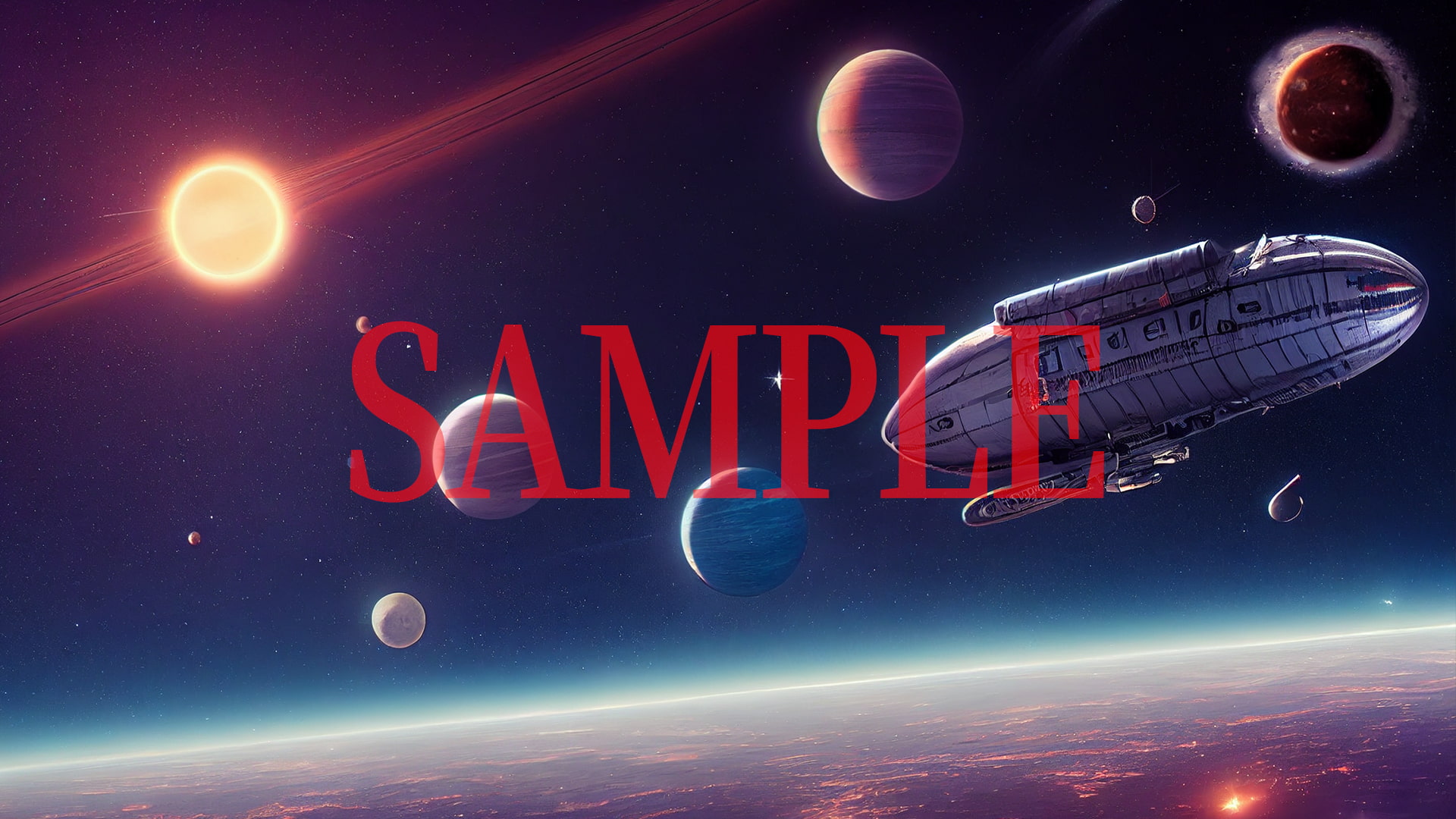 2D背景CG素材集-宇宙船3(10枚)