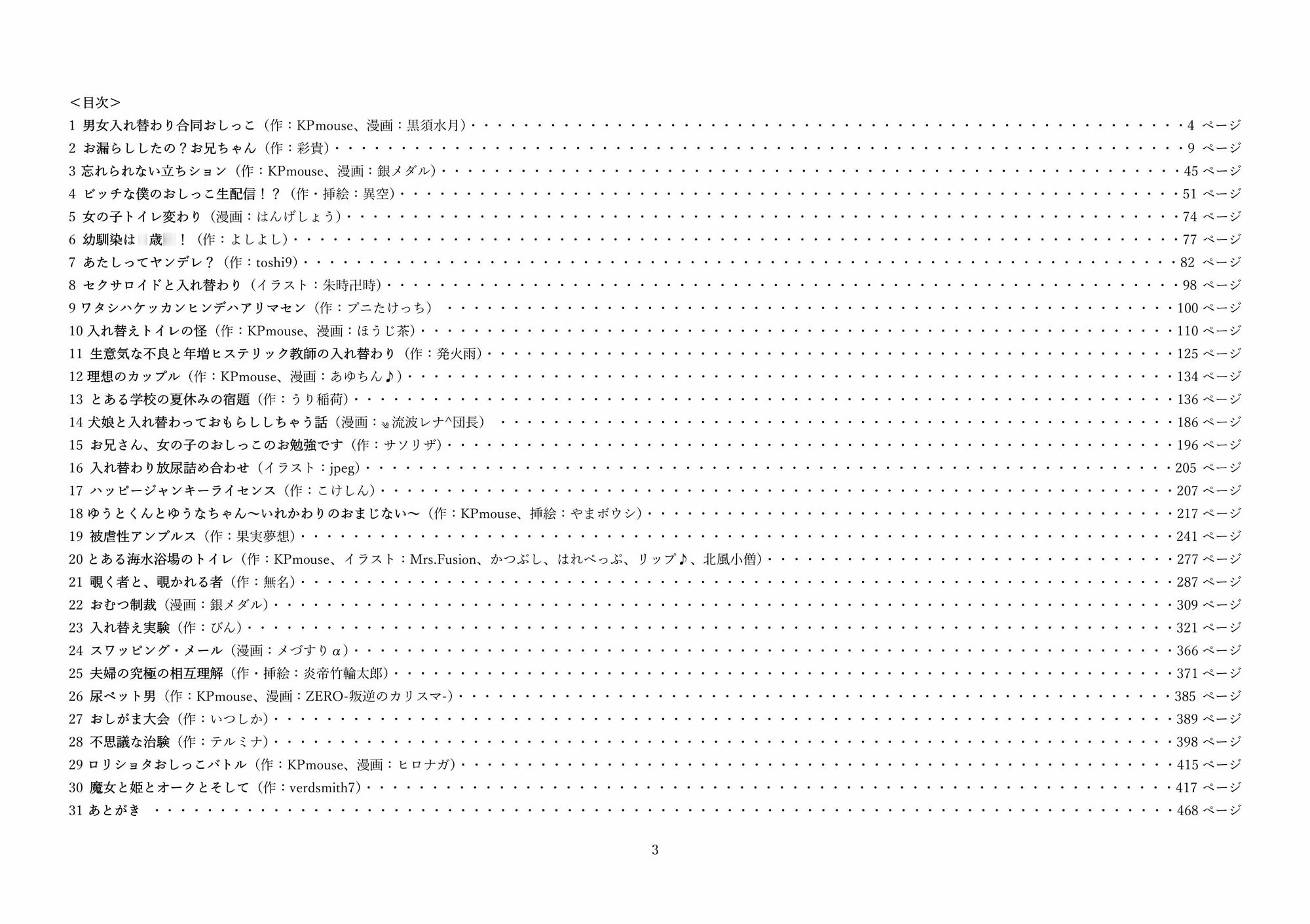 男女入れ替わりおしっこ合同