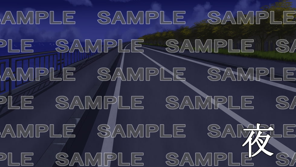 【背景素材】海岸沿いの道