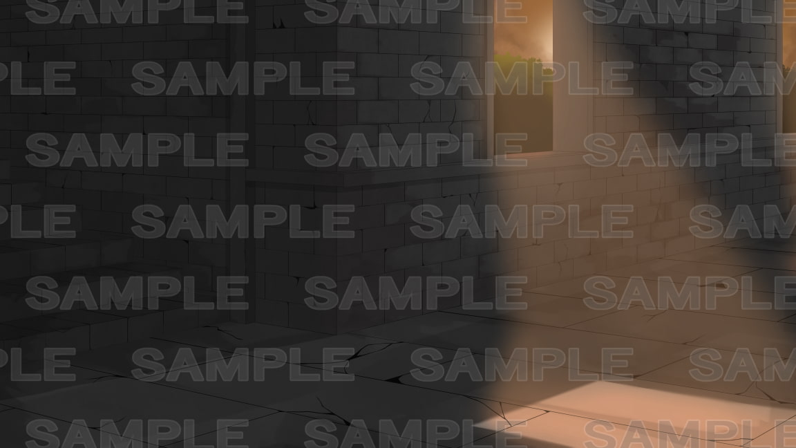 【背景素材No.3】古城廊下1