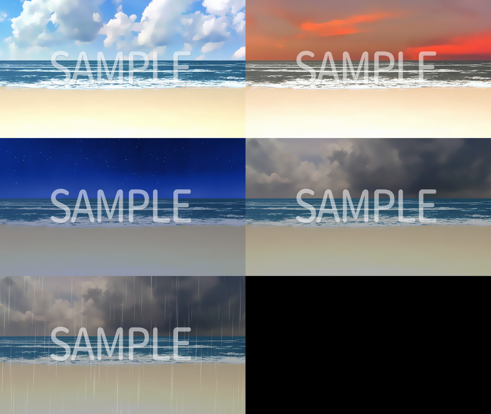 背景イラスト素材集 海