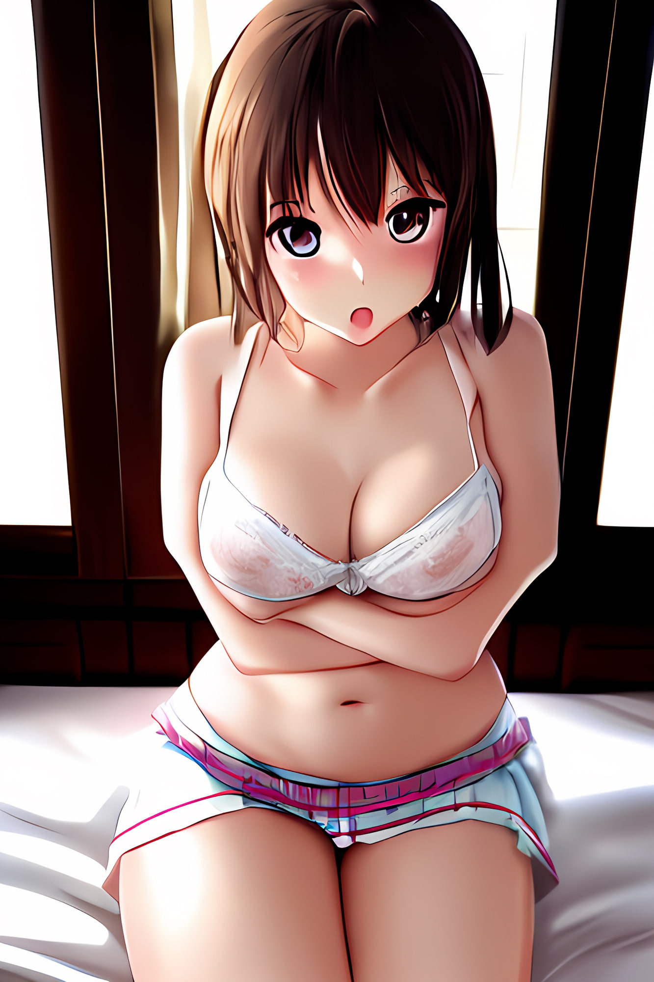 下着姿の女の子がえっちな顔であなたに迫ってくるCG集