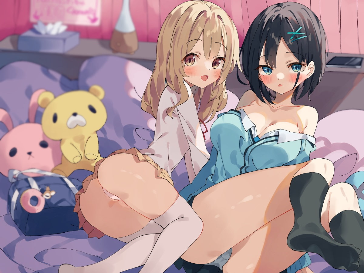 【ダウナー×生意気】抱き枕JK! "超健全"リフレで後輩たちとベロキスハーレム