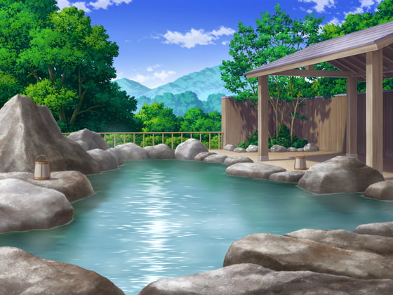 フリー背景素材 温泉