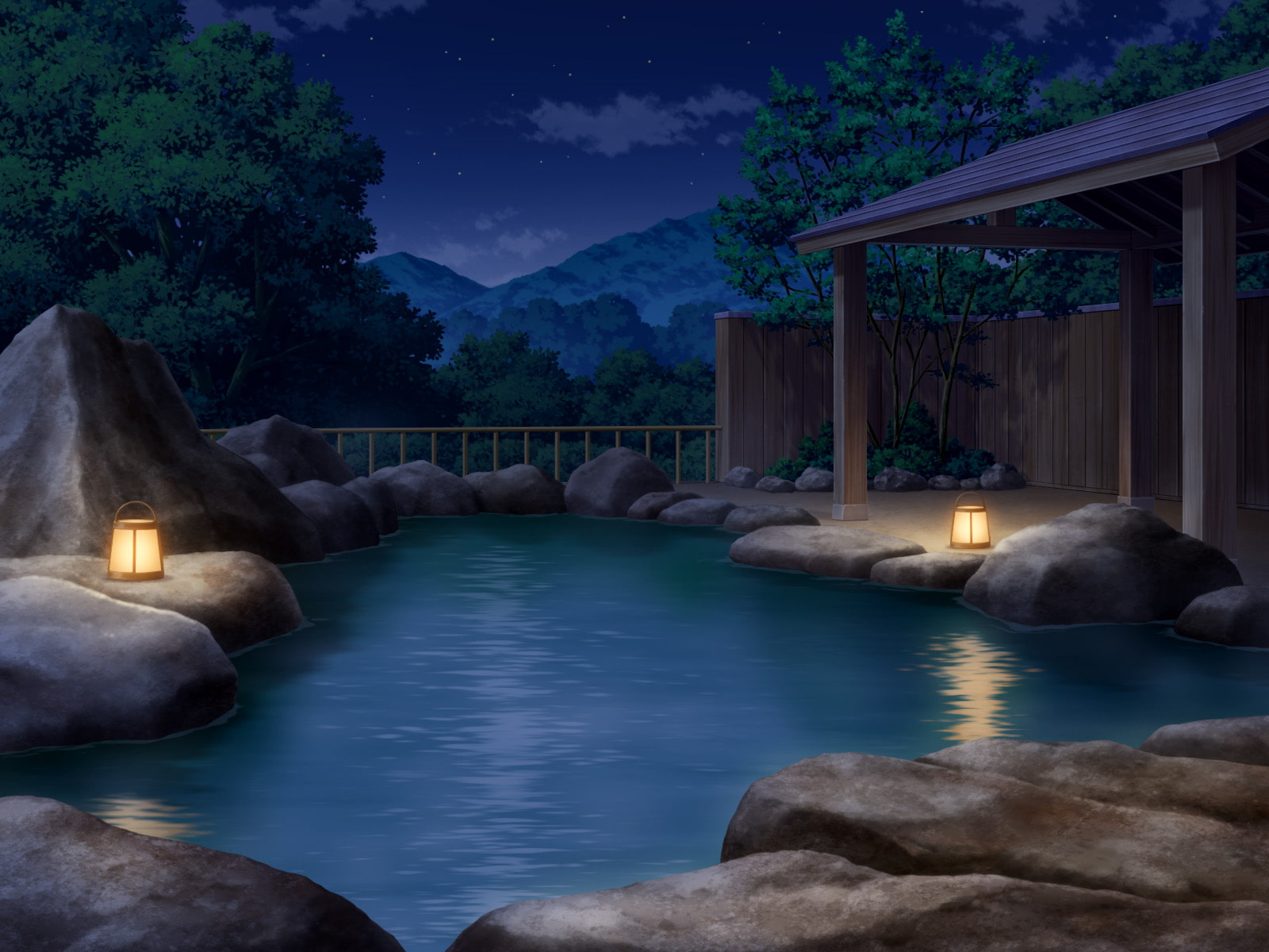 フリー背景素材 温泉