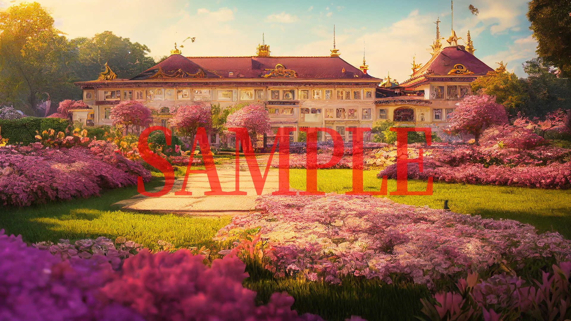 2D背景CG素材集-ヨーロッパ式の宮殿1(30枚)