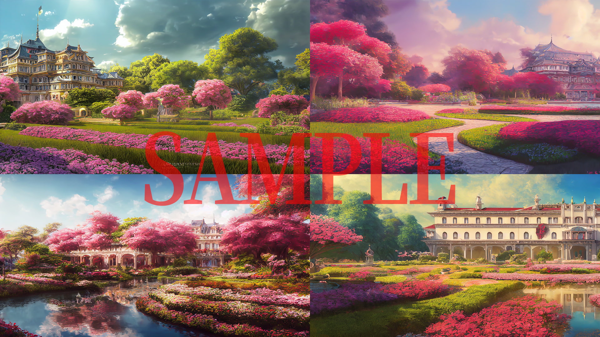 2D背景CG素材集-ヨーロッパ式の宮殿1(30枚)