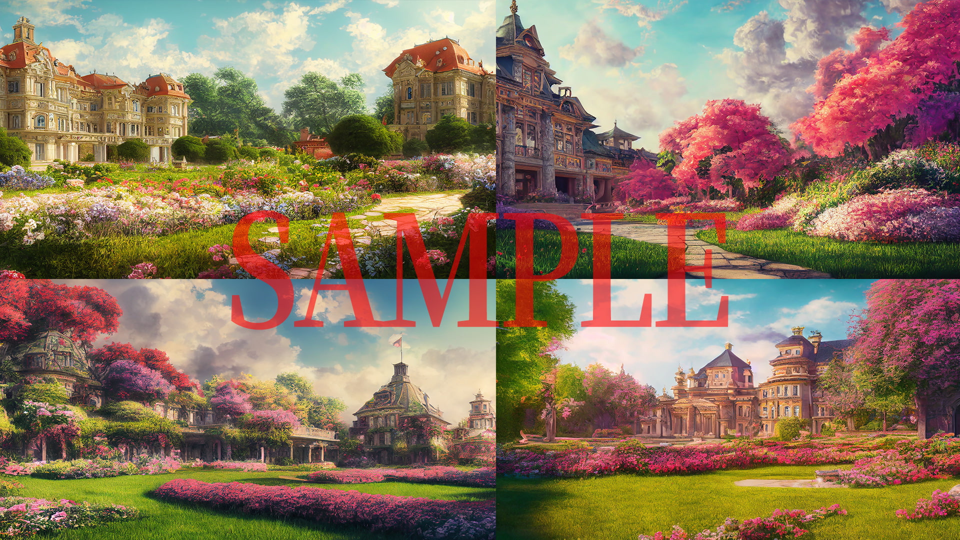 2D背景CG素材集-ヨーロッパ式の宮殿1(30枚)