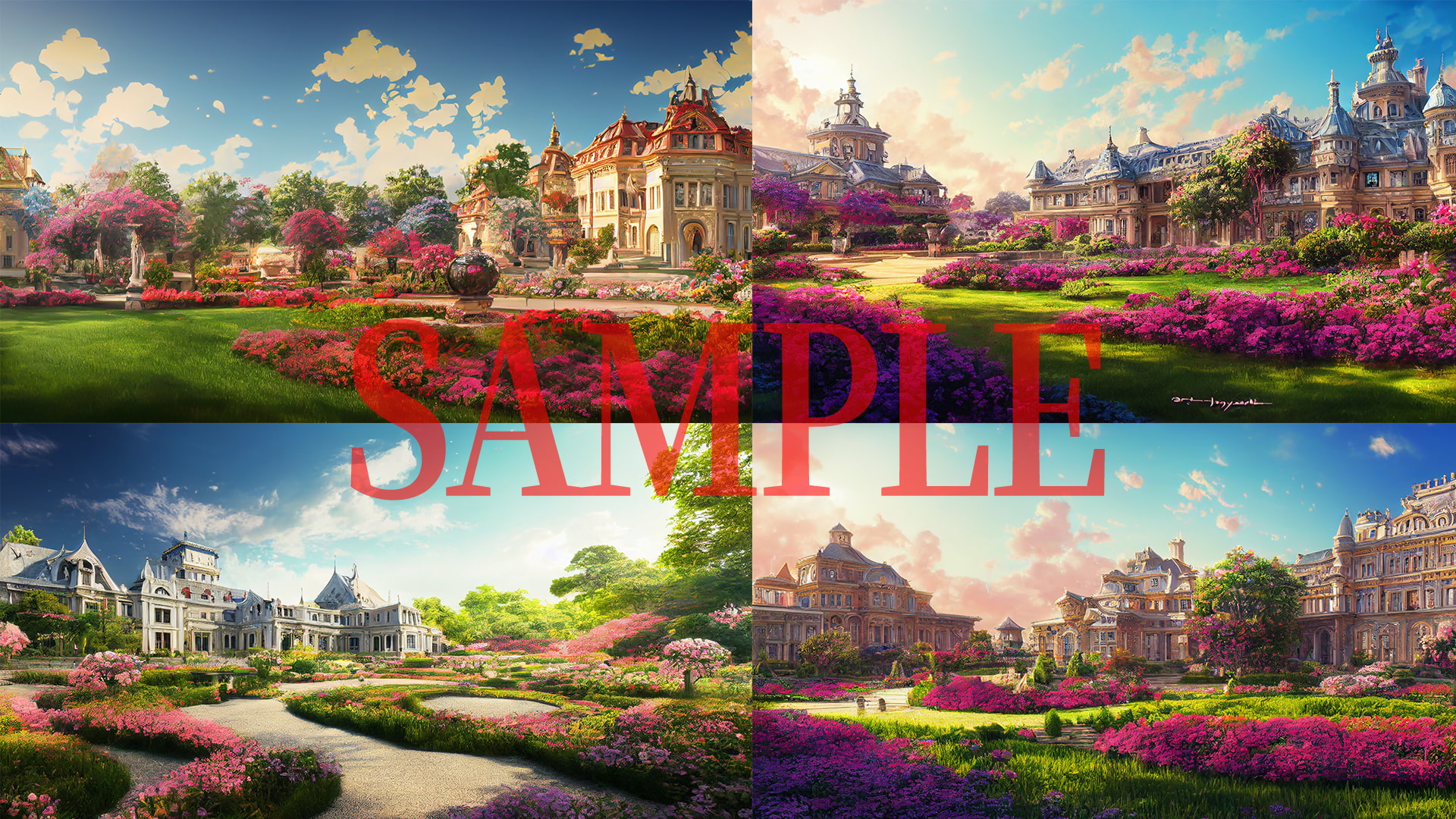 2D背景CG素材集-ヨーロッパ式の宮殿1(30枚)