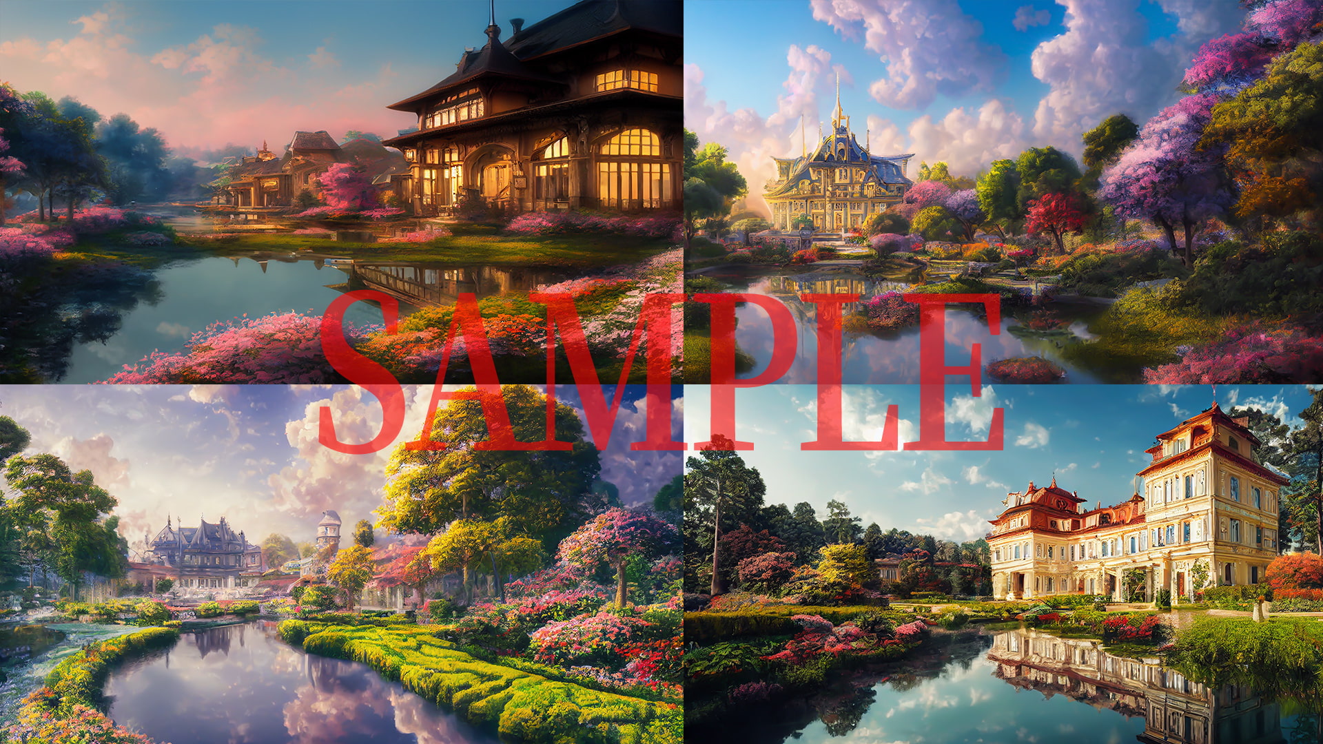 2D背景CG素材集-ヨーロッパ式の宮殿1(30枚)