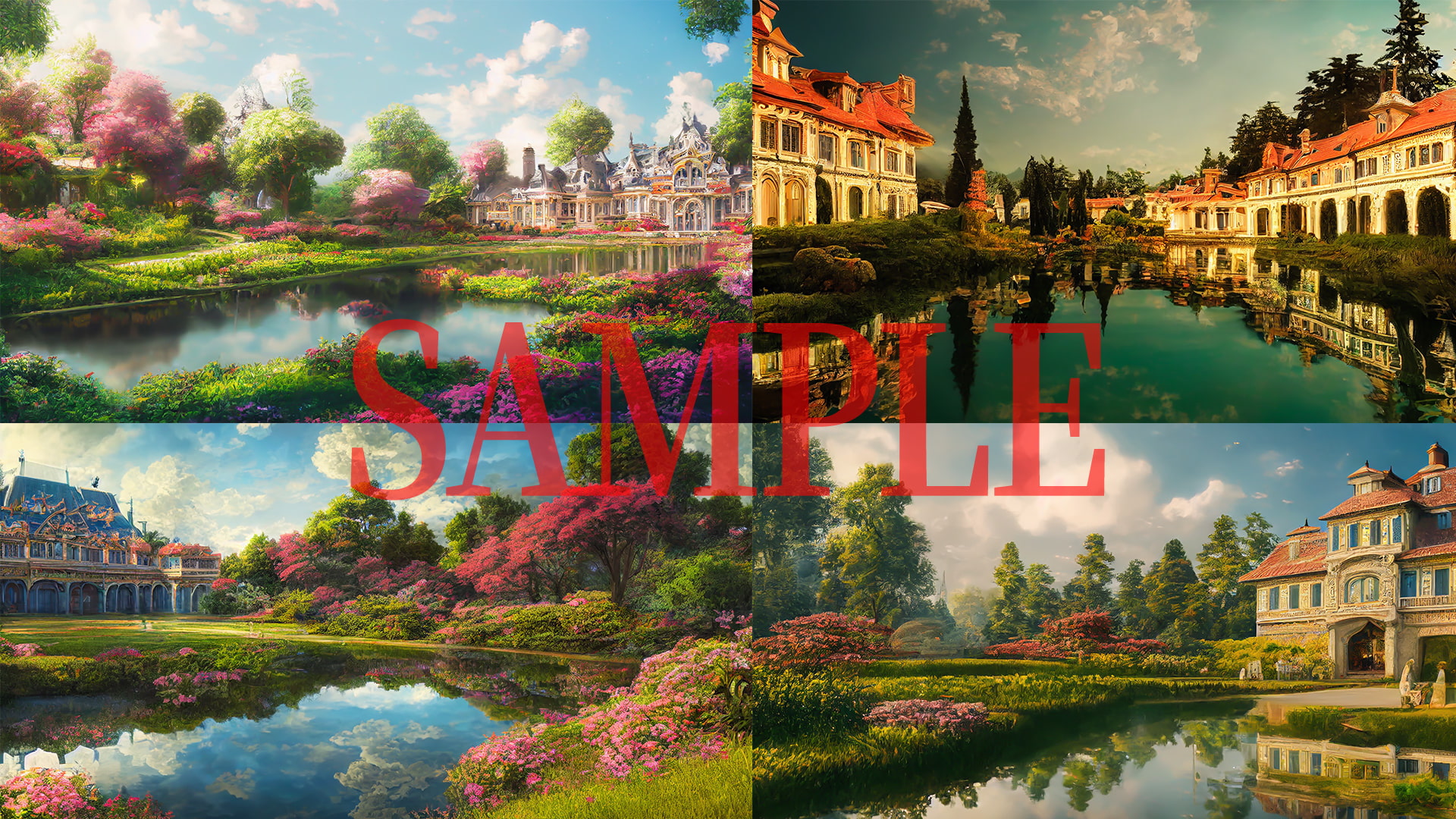 2D背景CG素材集-ヨーロッパ式の宮殿1(30枚)