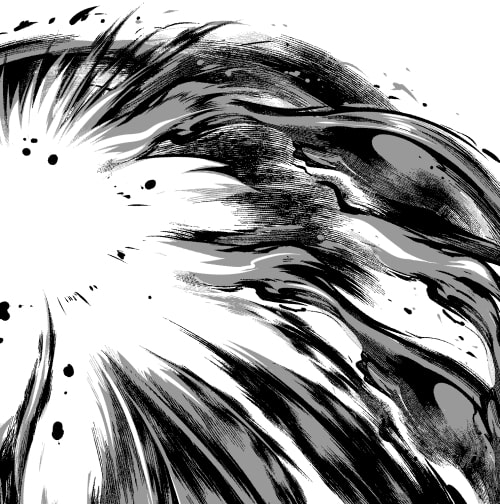 素材をどうぞ『火球モノトーン』