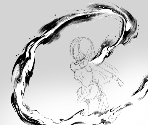 素材をどうぞ『FIRE02モノトーン』