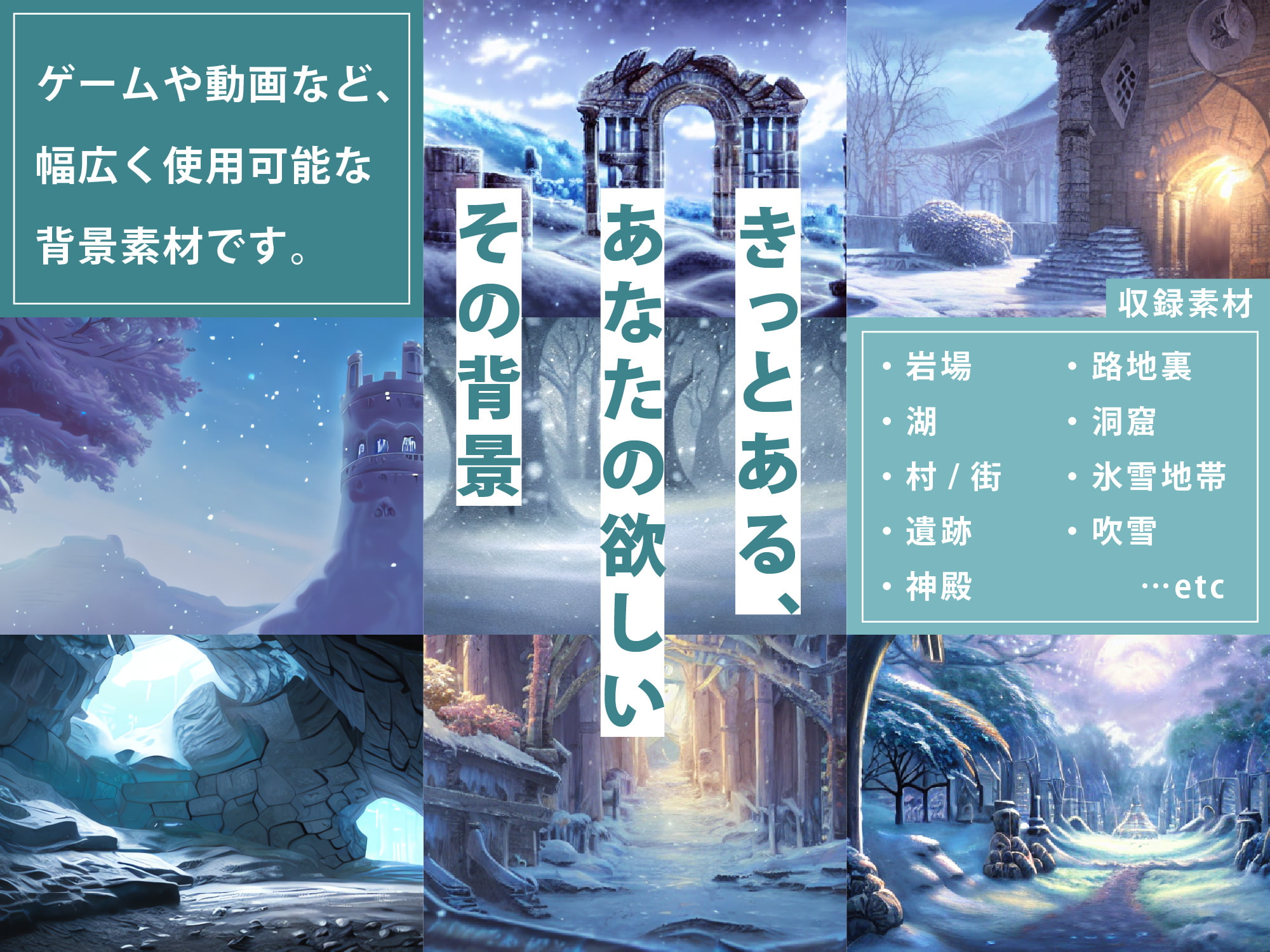 【雪国背景編】AI背景素材集