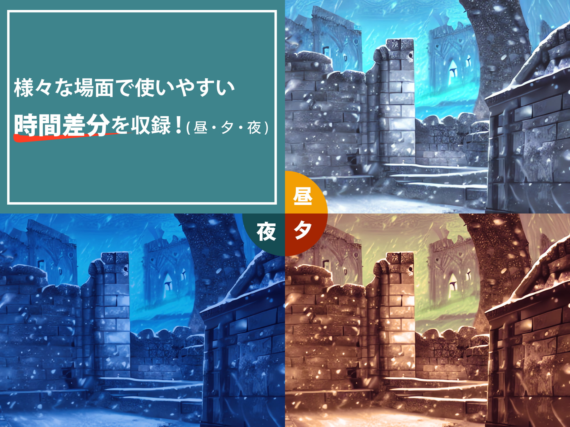 【雪国背景編】AI背景素材集