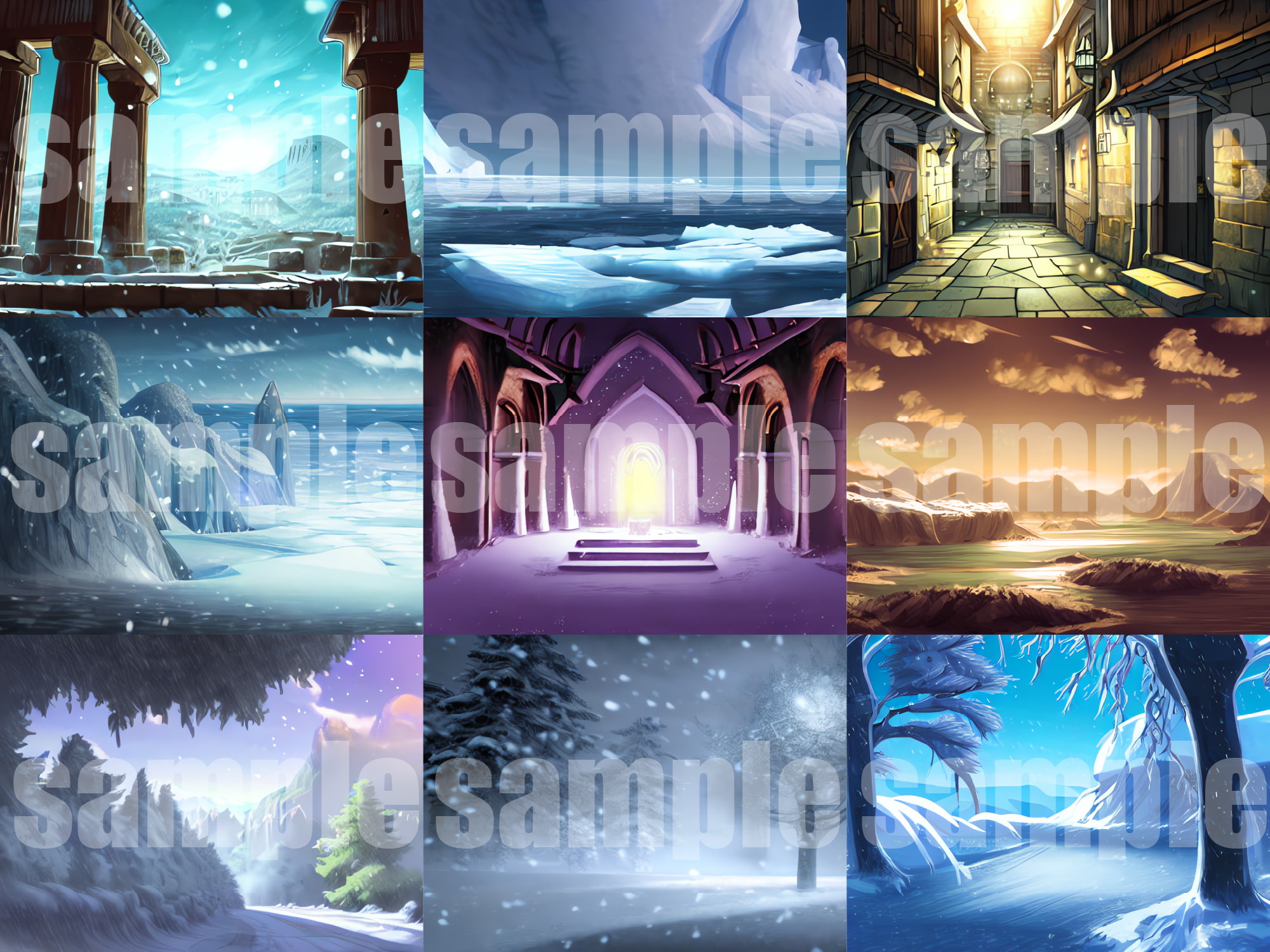 【雪国背景編】AI背景素材集