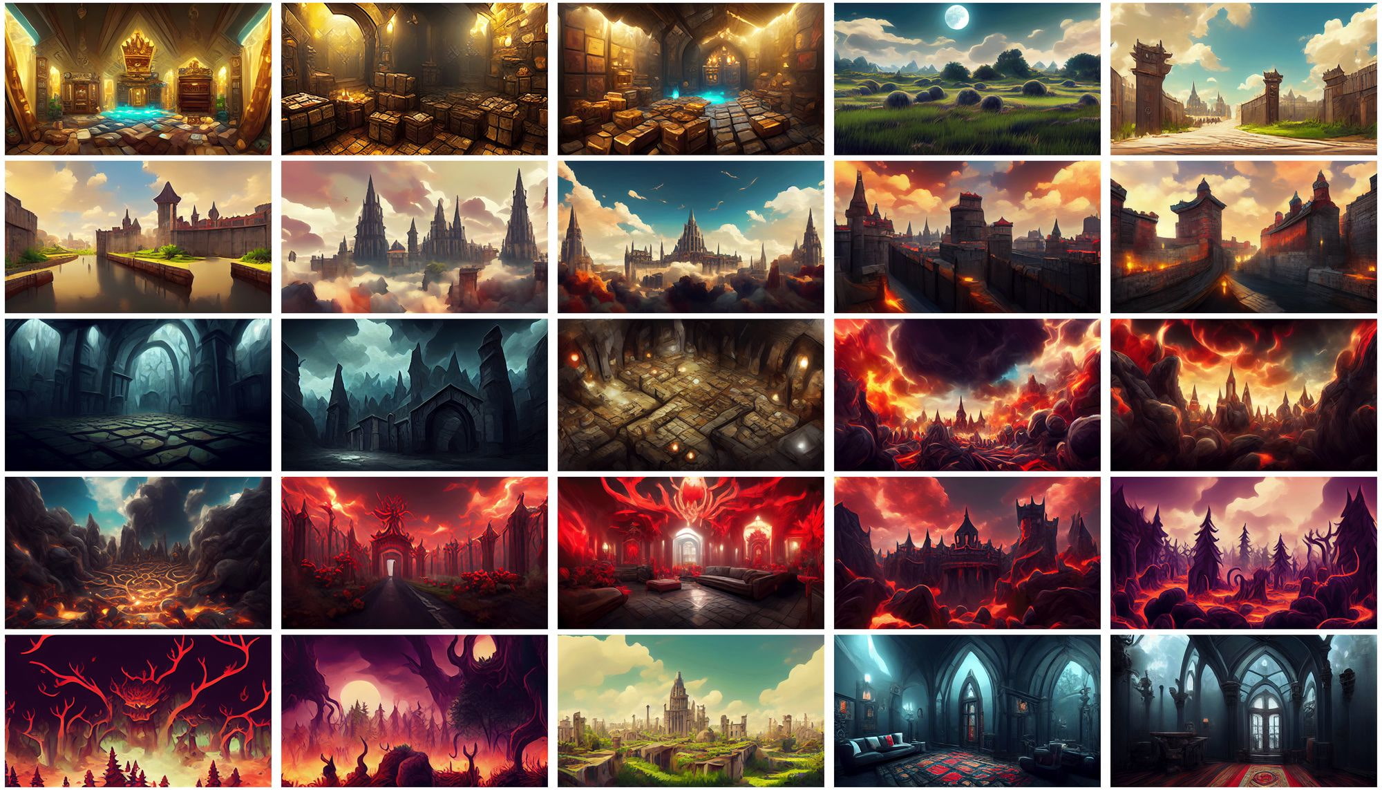 2D背景素材集『ファンタジー編』(400枚)