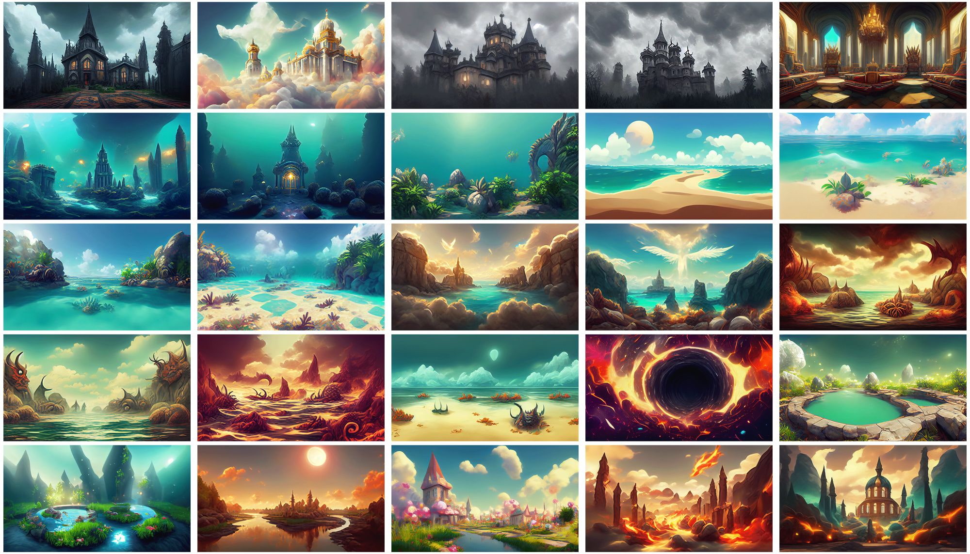 2D背景素材集『ファンタジー編』(400枚)