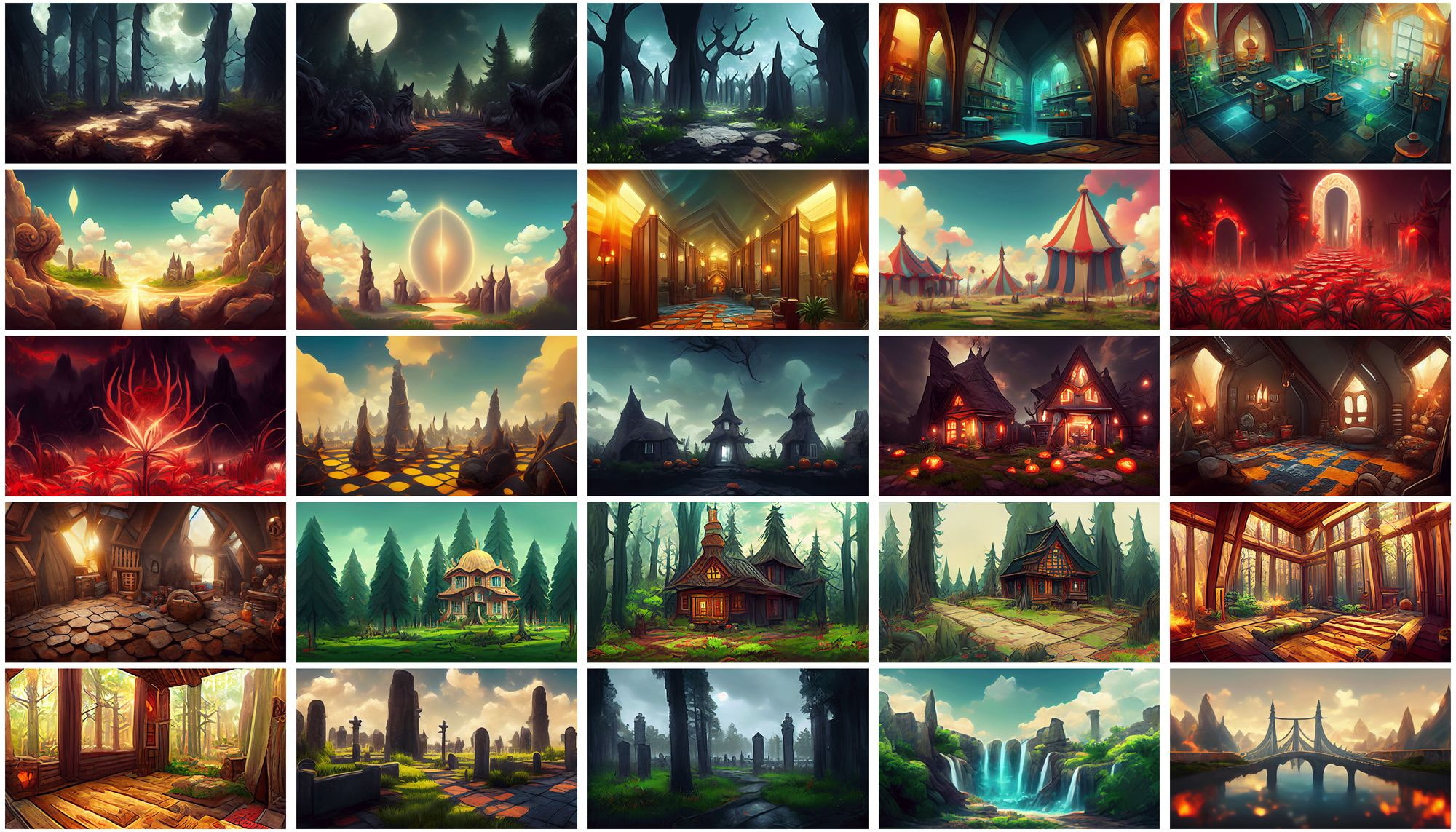 2D背景素材集『ファンタジー編』(400枚)