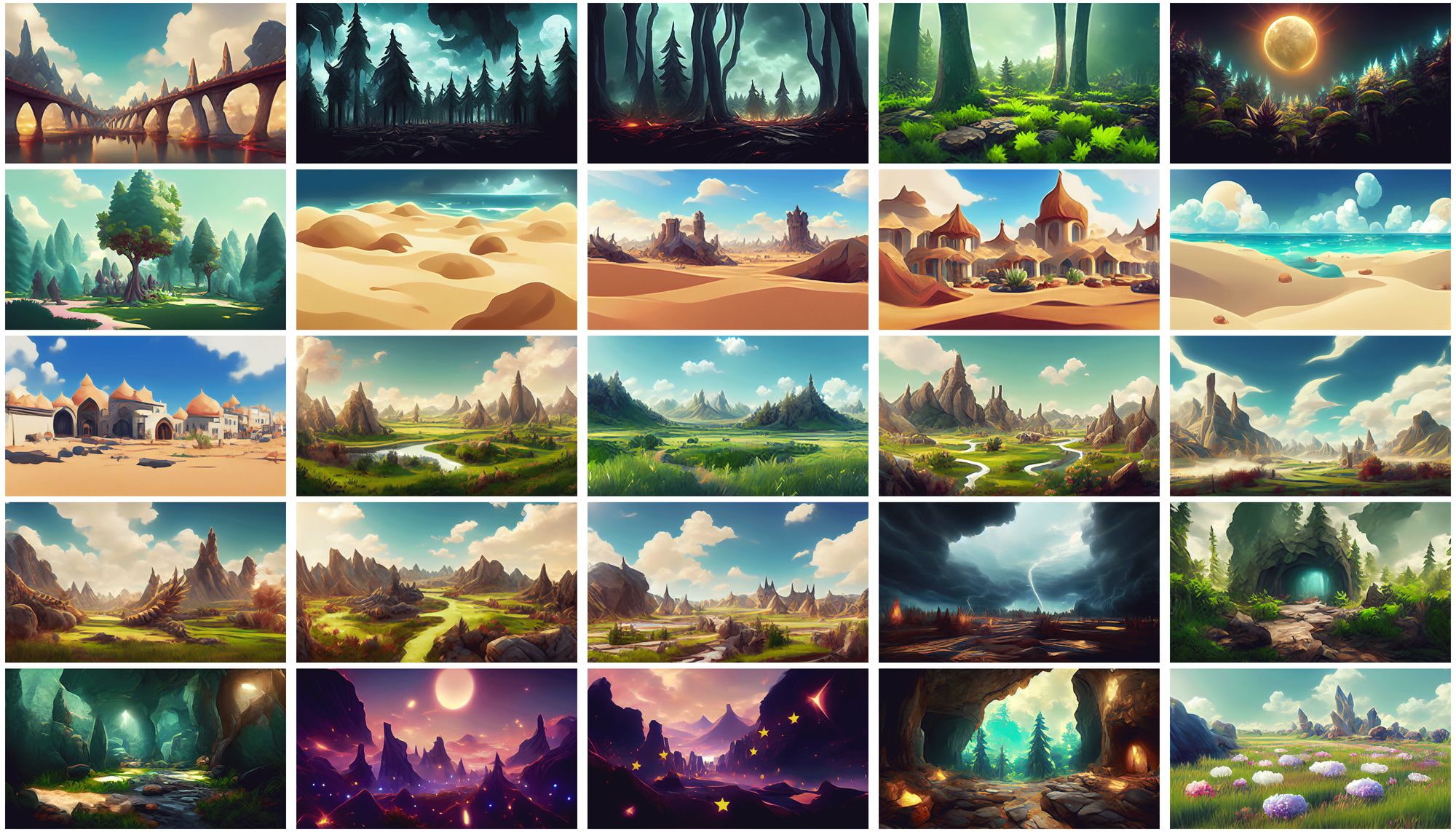 2D背景素材集『ファンタジー編』(400枚)