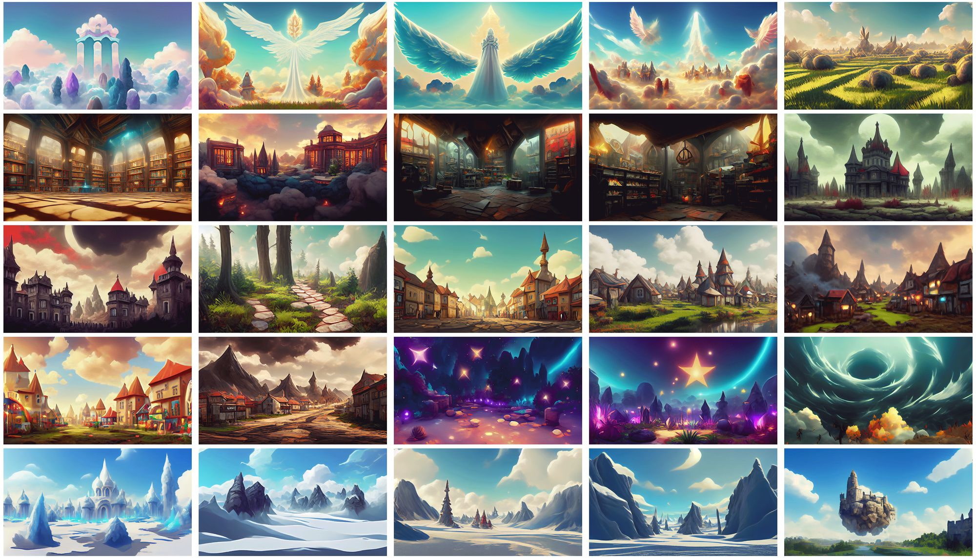 2D背景素材集『ファンタジー編』(400枚)