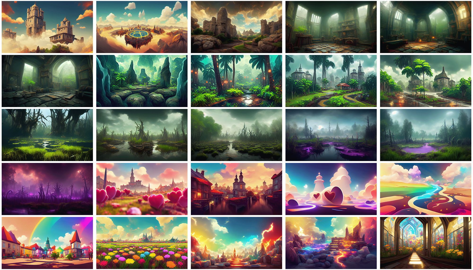 2D背景素材集『ファンタジー編』(400枚)