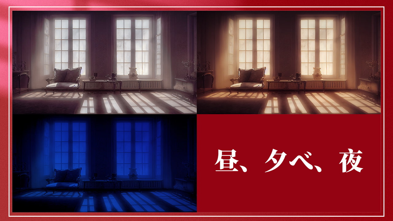 2D背景素材集-ヨーロッパの宮殿の部屋2(100枚)