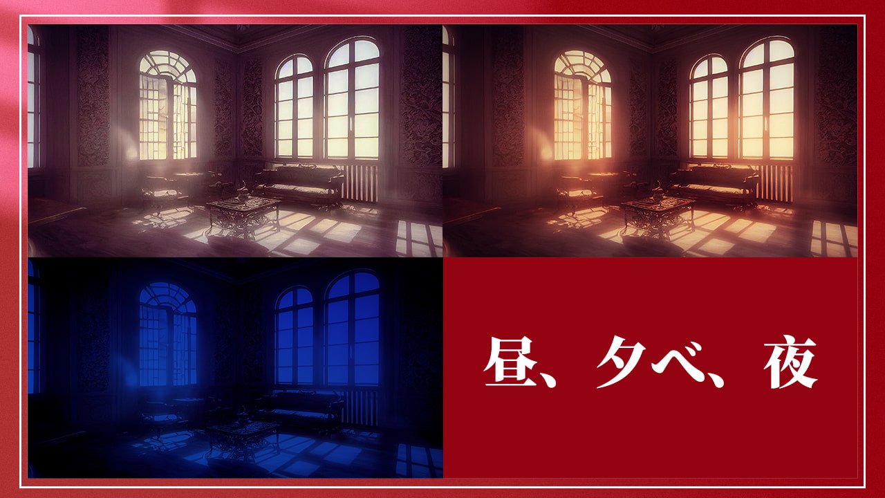 2D背景素材集-ヨーロッパの宮殿の部屋2(100枚)