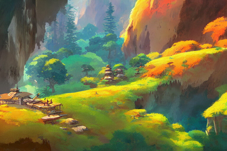 AIが作成したジブリ風の背景画像500枚を販売します