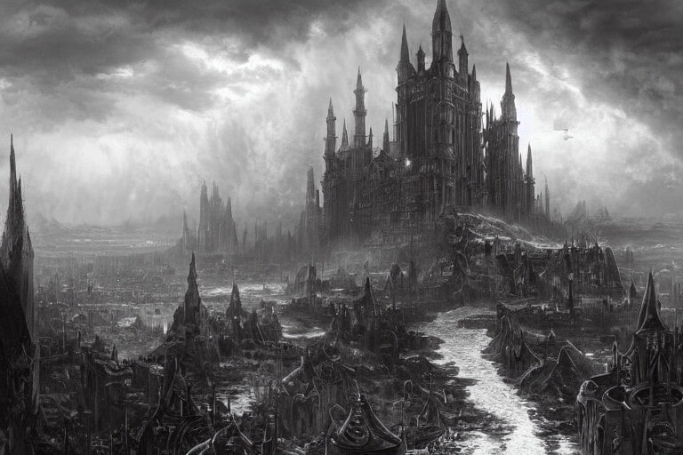 AIが作成したダークファンタジーな背景画像【500枚以上】を販売します