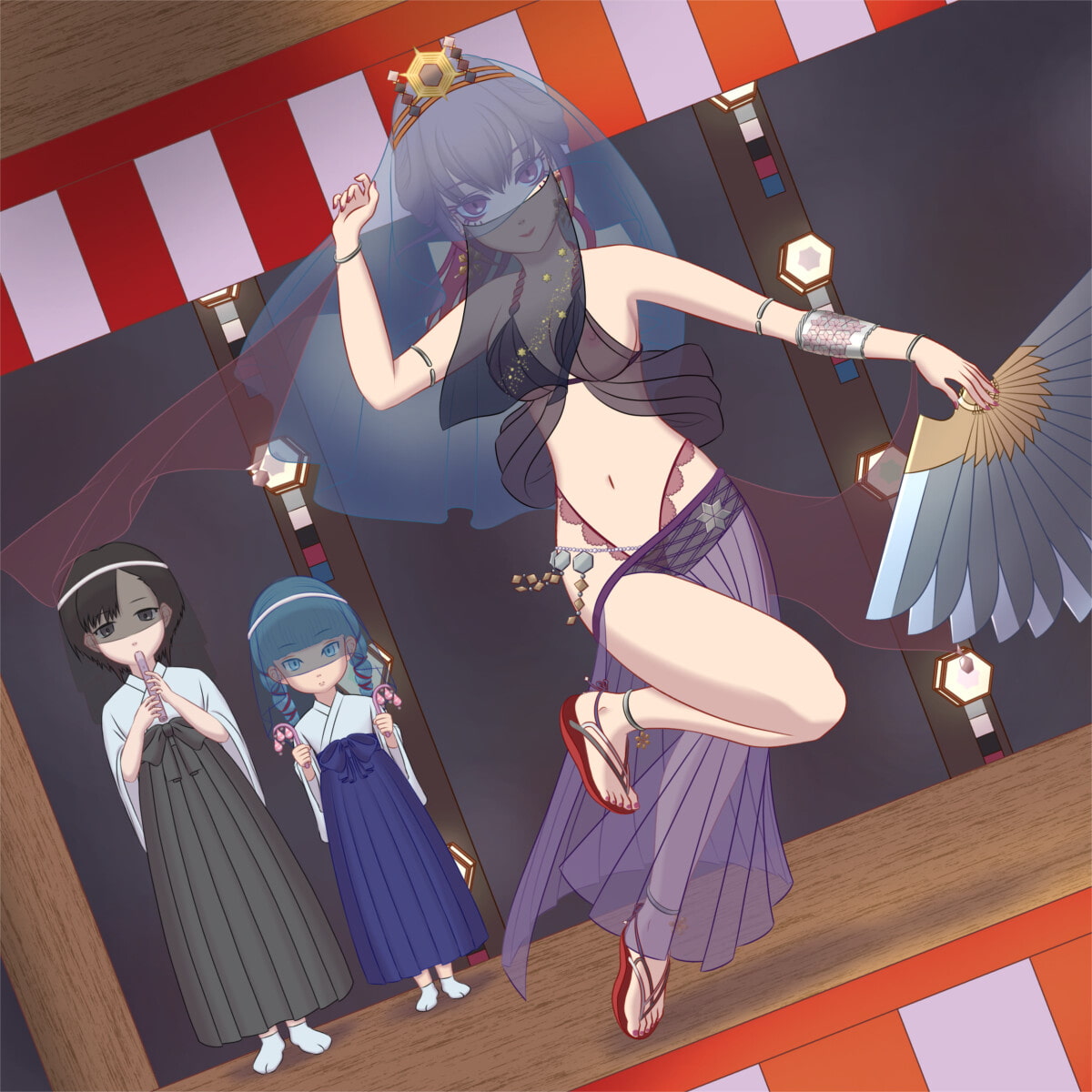 張り切って魔姦樹除けのお祭りで精液大量に浴びたのに魔姦樹に孕まされちゃった舞姫巫女ラビアンヌちゃん