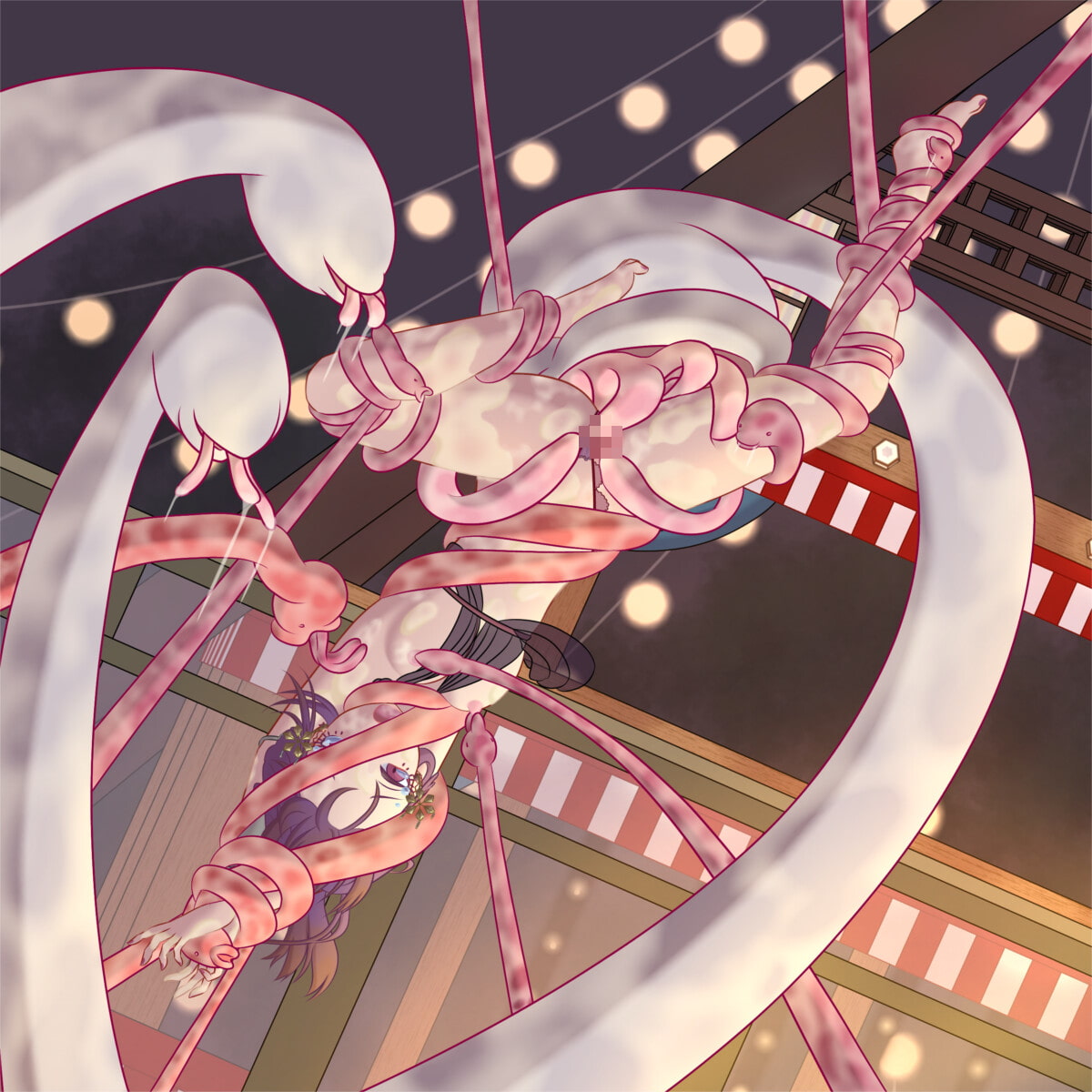 張り切って魔姦樹除けのお祭りで精液大量に浴びたのに魔姦樹に孕まされちゃった舞姫巫女ラビアンヌちゃん