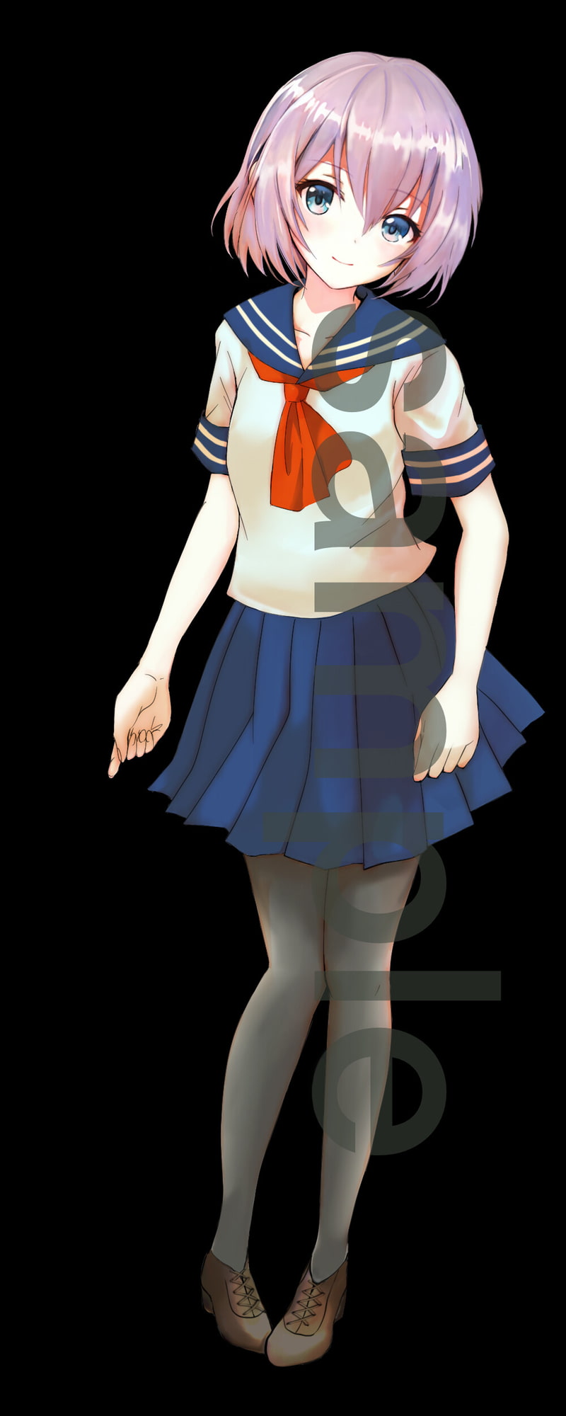 改・制服の女の子立ち絵1、2、3【表情9種類】