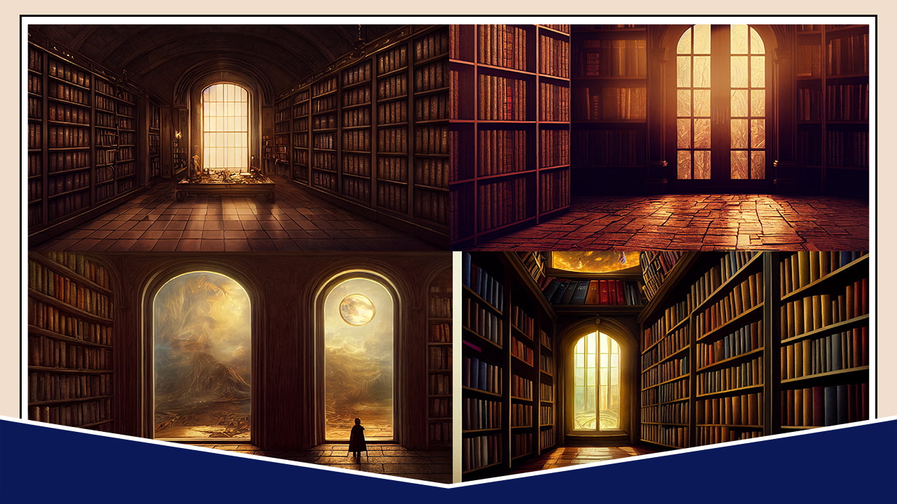 2D背景素材集-図書館(40枚)