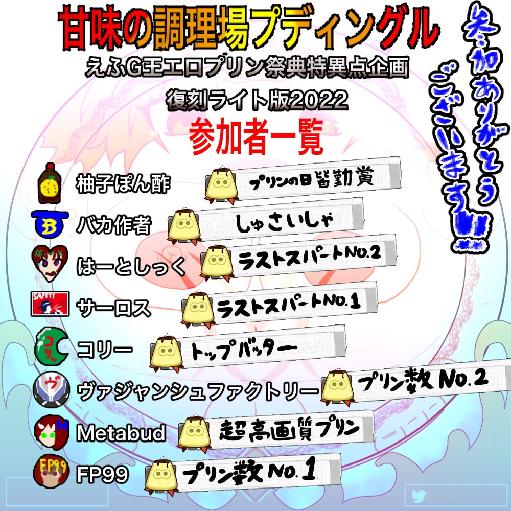 甘味の調理場プディングル えふG王エロプリン祭典特異点企画 2022ALL