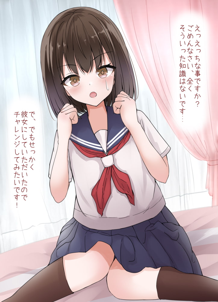 セーラー服のかわいい女の子を彼女にできたのでさっそくエッチ三昧してみた
