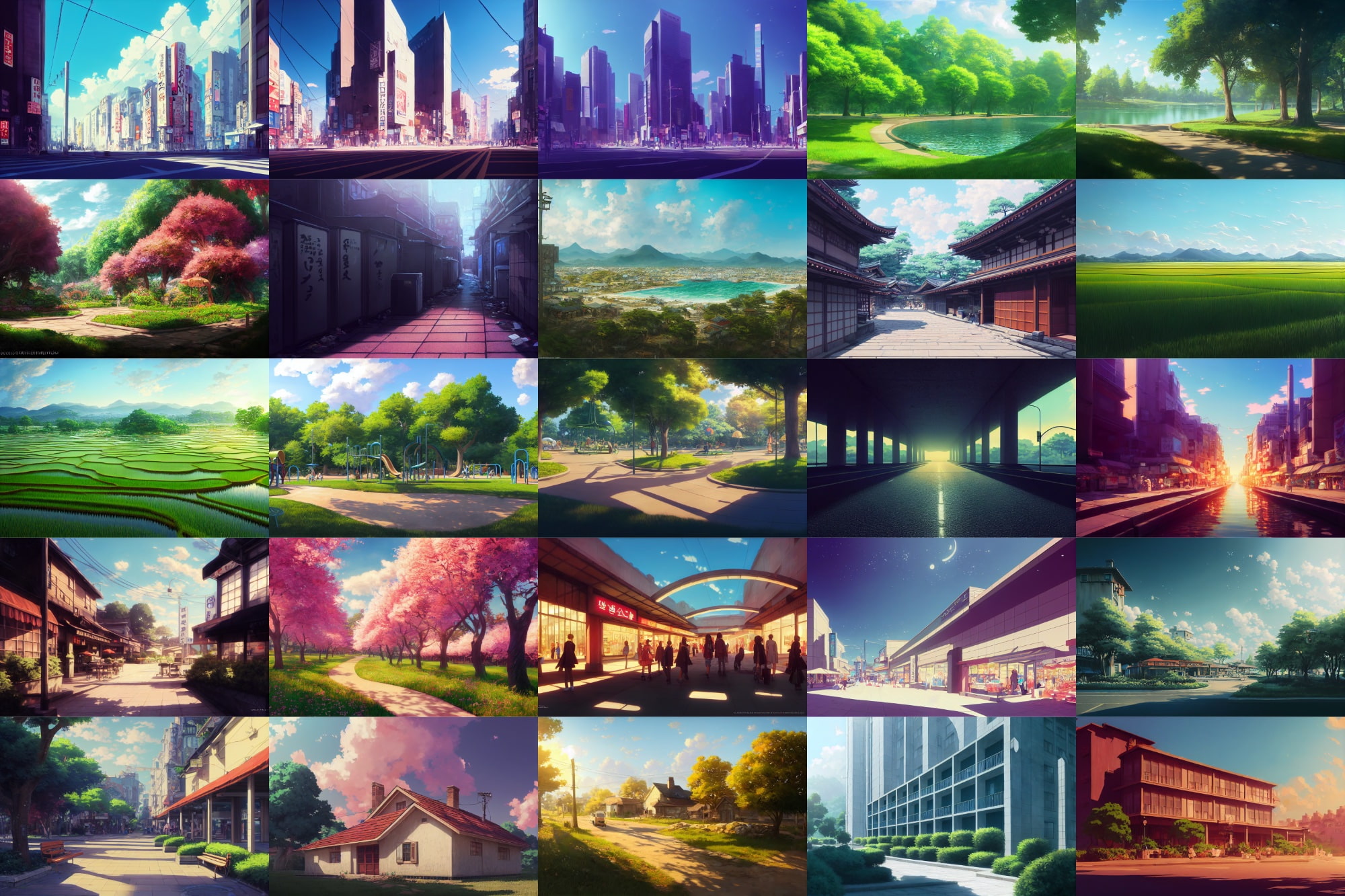 【現代系イラスト調】著作権フリーの高解像度背景(画像100枚)