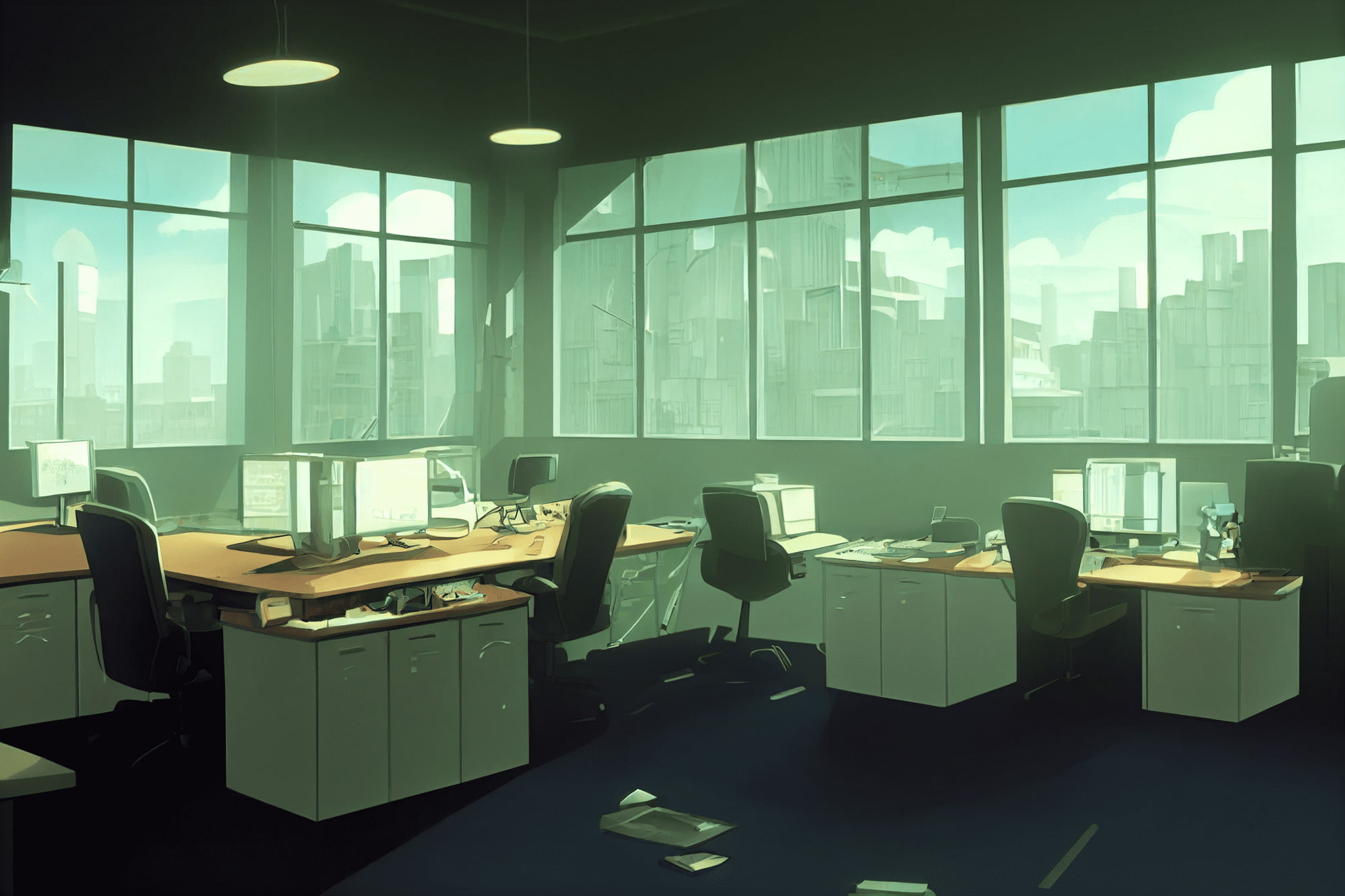 【現代系イラスト調】著作権フリーの高解像度背景(画像100枚)