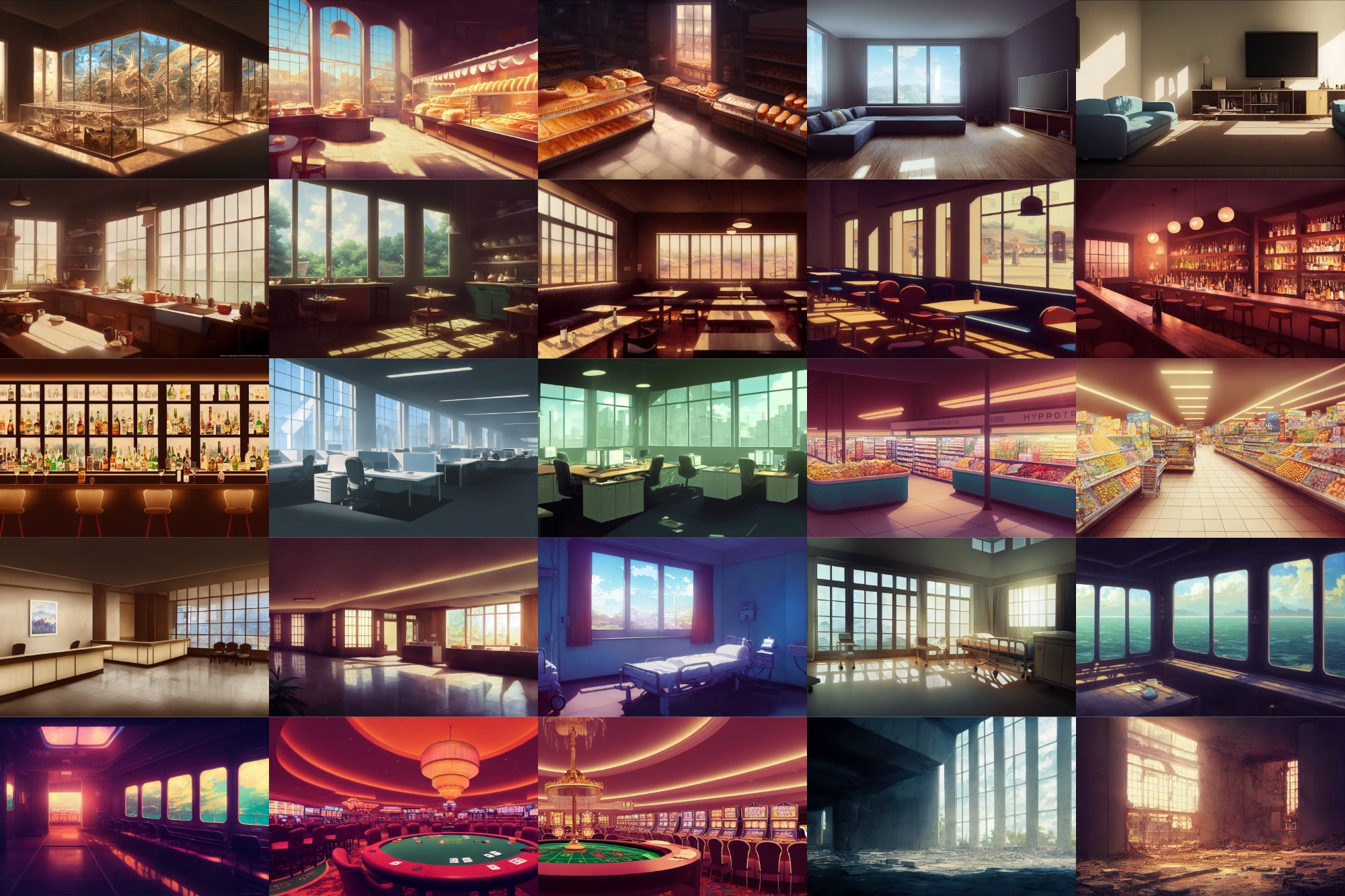 【現代系イラスト調】著作権フリーの高解像度背景(画像100枚)