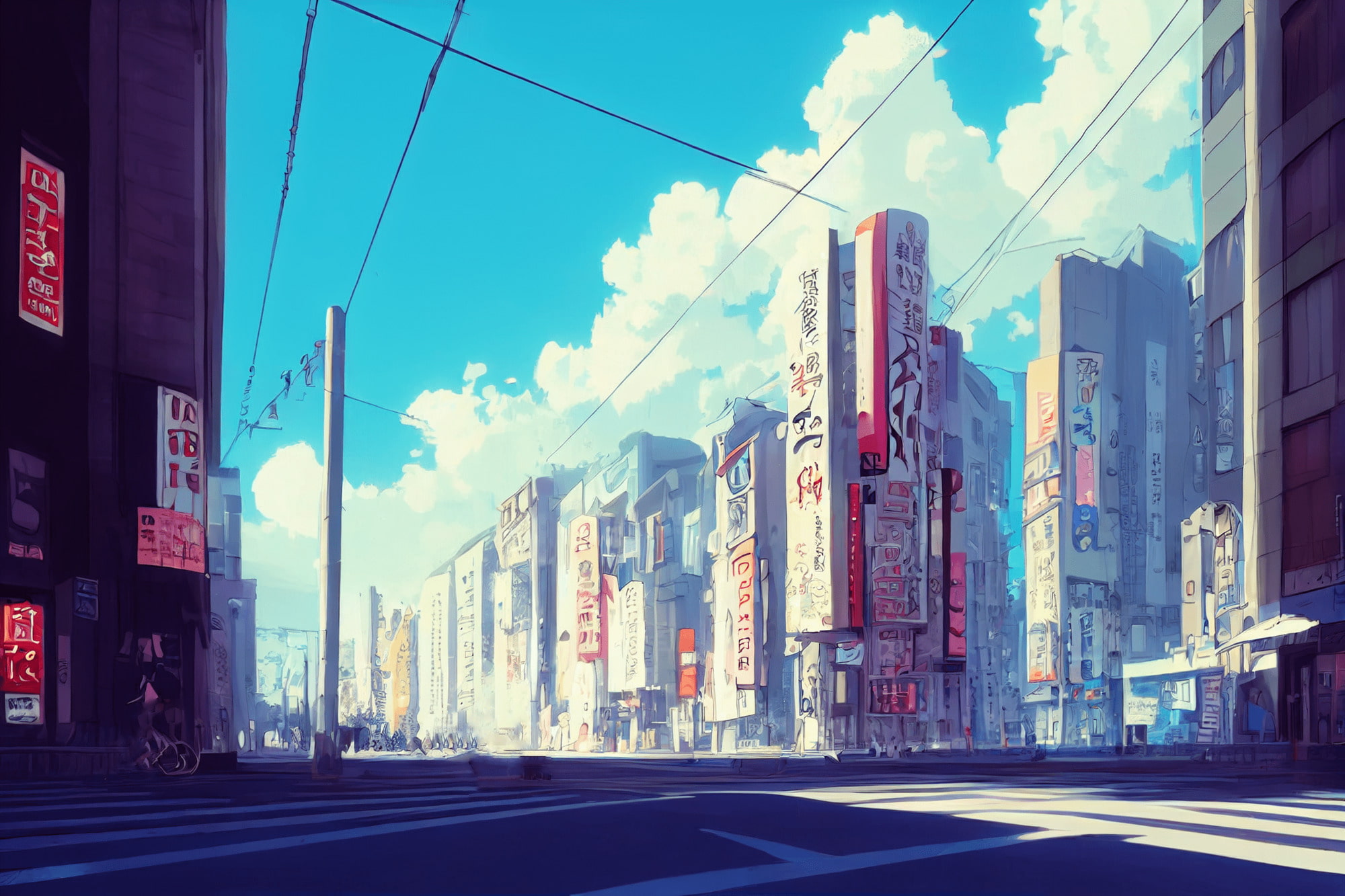 【現代系イラスト調】著作権フリーの高解像度背景(画像100枚)