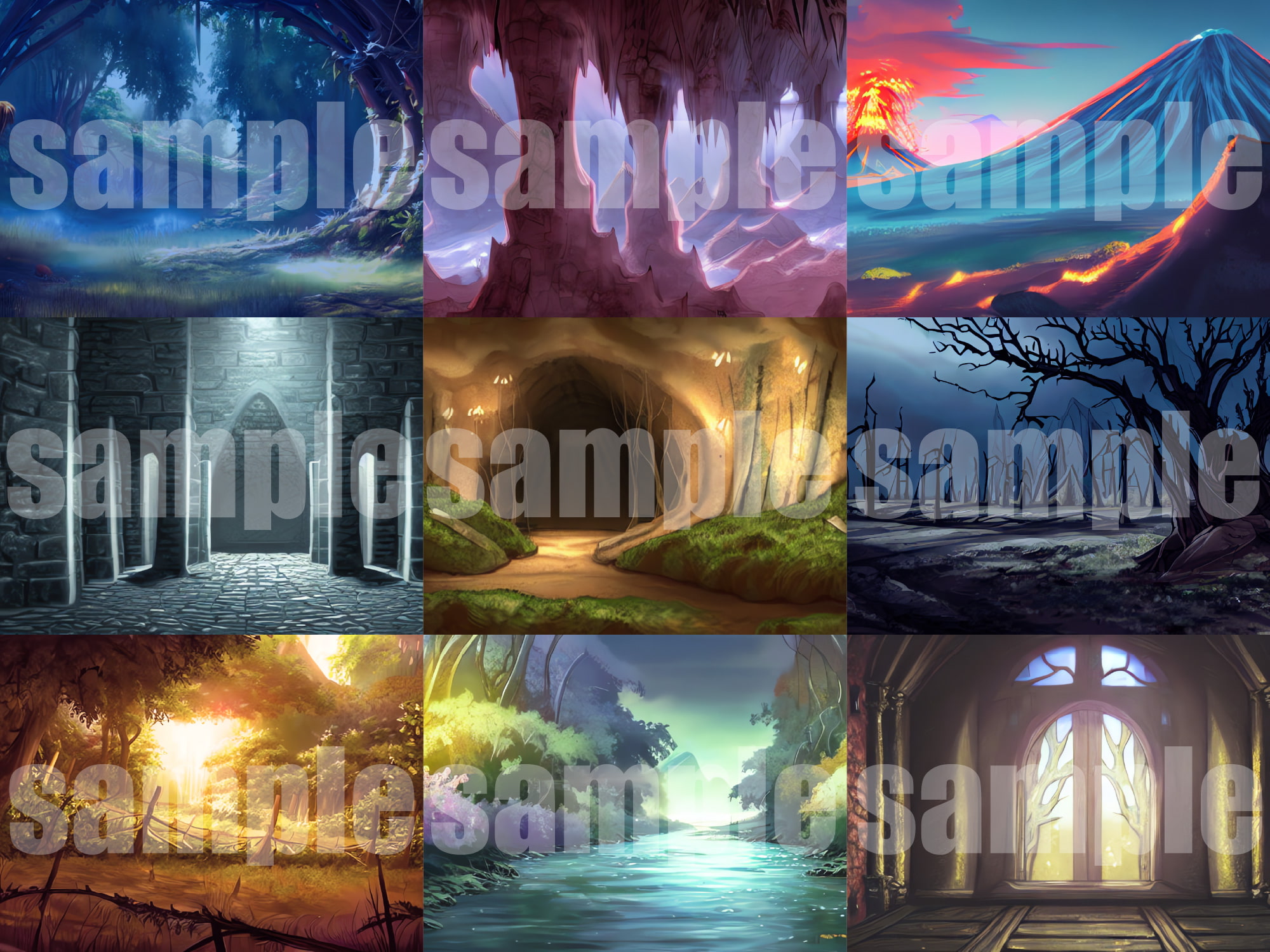 AI背景素材集『ダンジョン背景編』