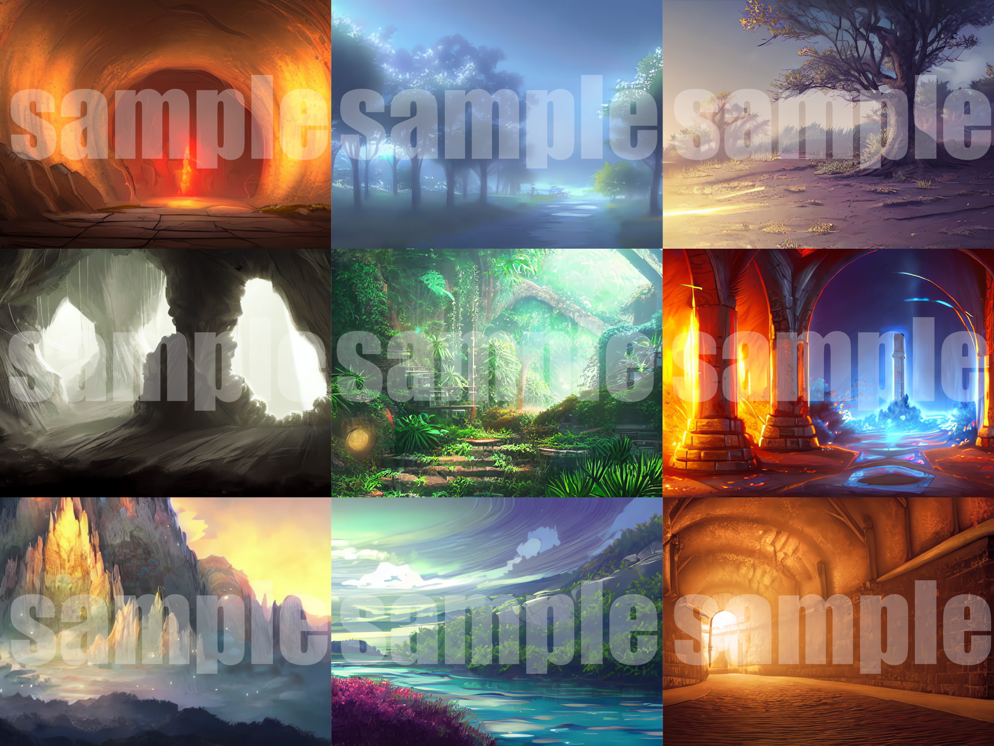 AI背景素材集『ダンジョン背景編』