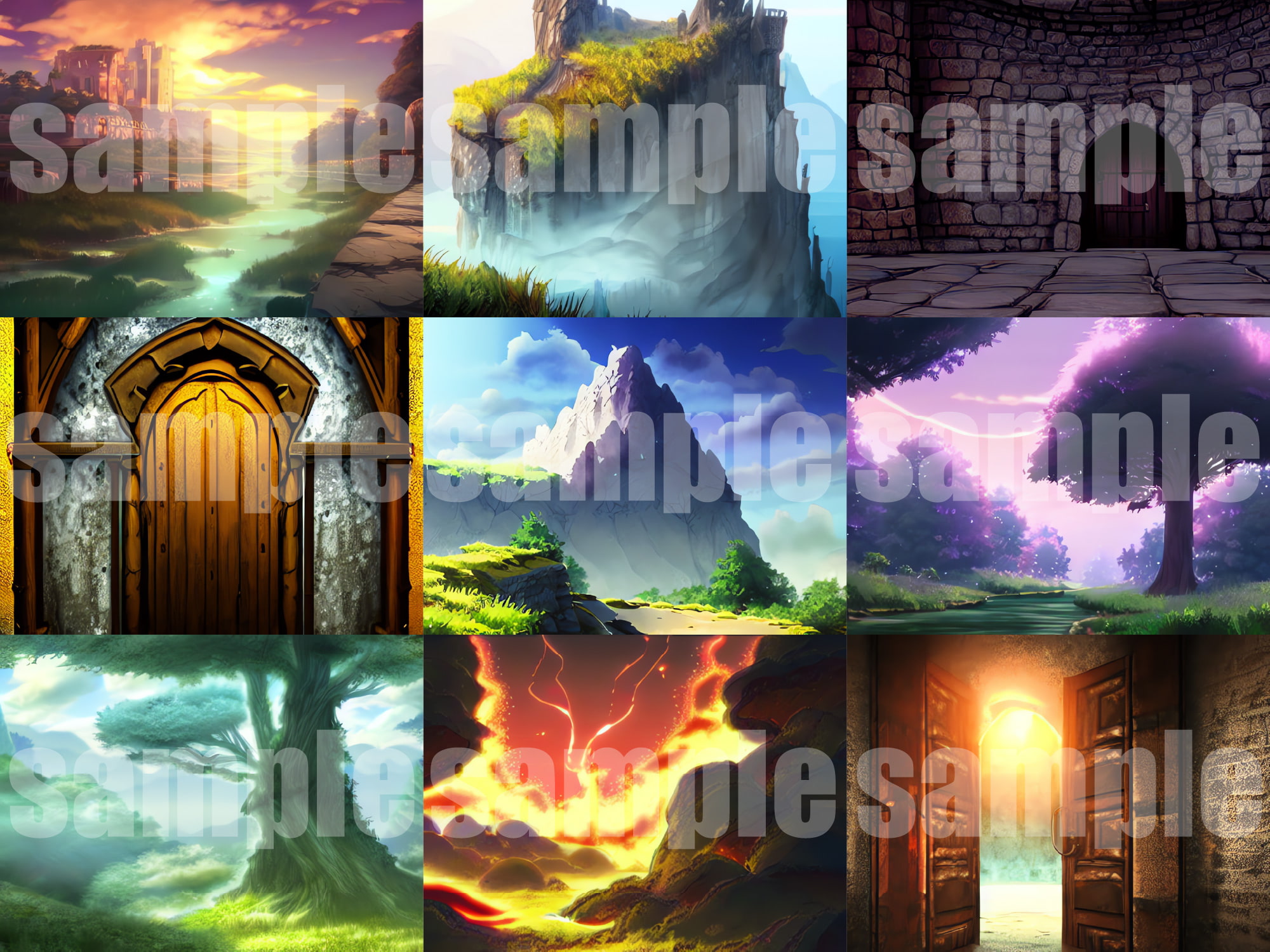 AI背景素材集『ダンジョン背景編』