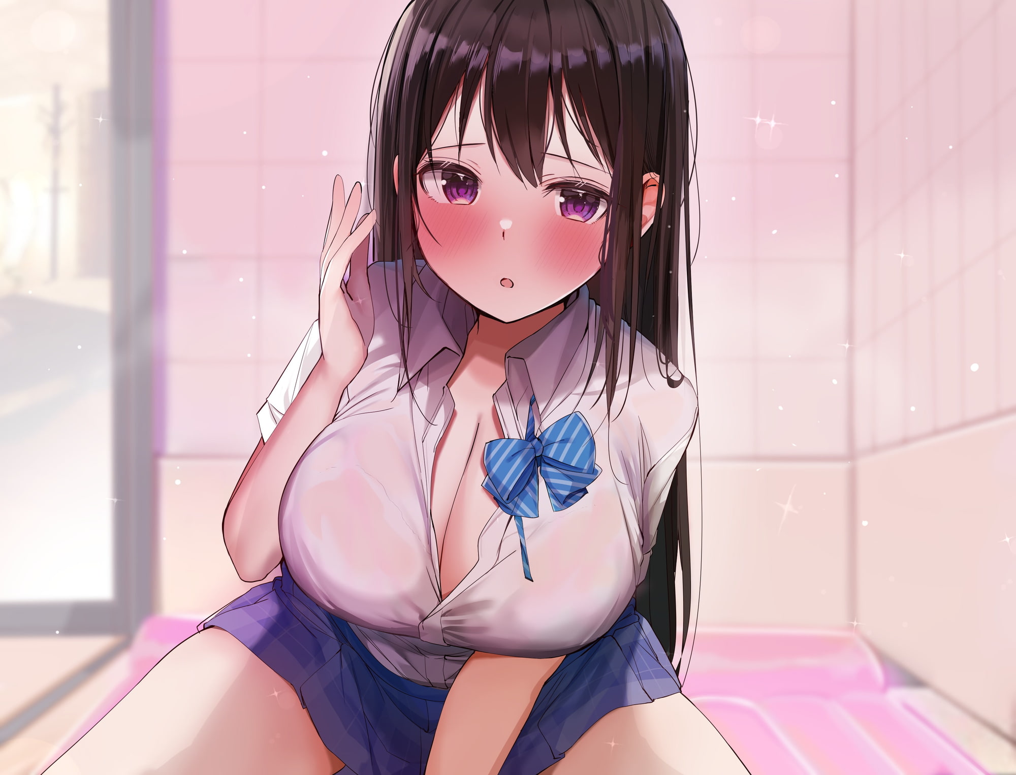 【KU100】学園ソープでイチャラブ生ハメえっち! ~ガチ恋して甘オホ声出しながらイっちゃいます♪~