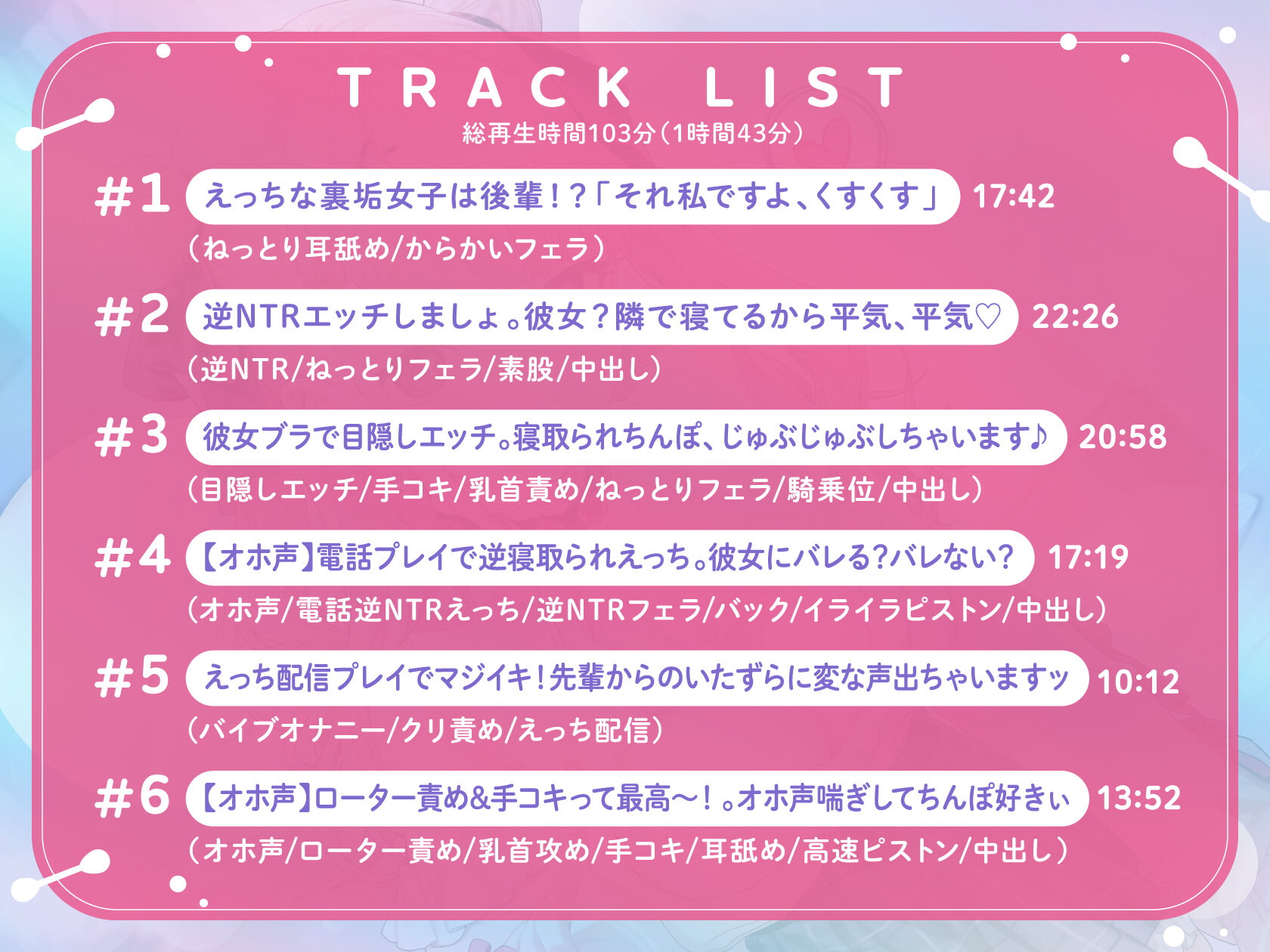 【10/27まで限定特典付き!】ドスケベ裏垢女子のカノジョに内緒の逆NTRエッチ【オホ声】