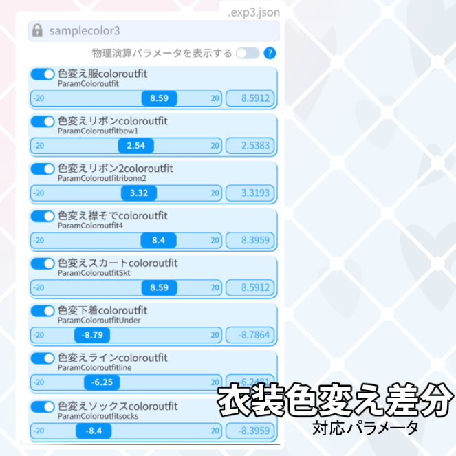 セーラー服が脱げちゃう!? ～脱げる汎用Live2DVtuberモデル～