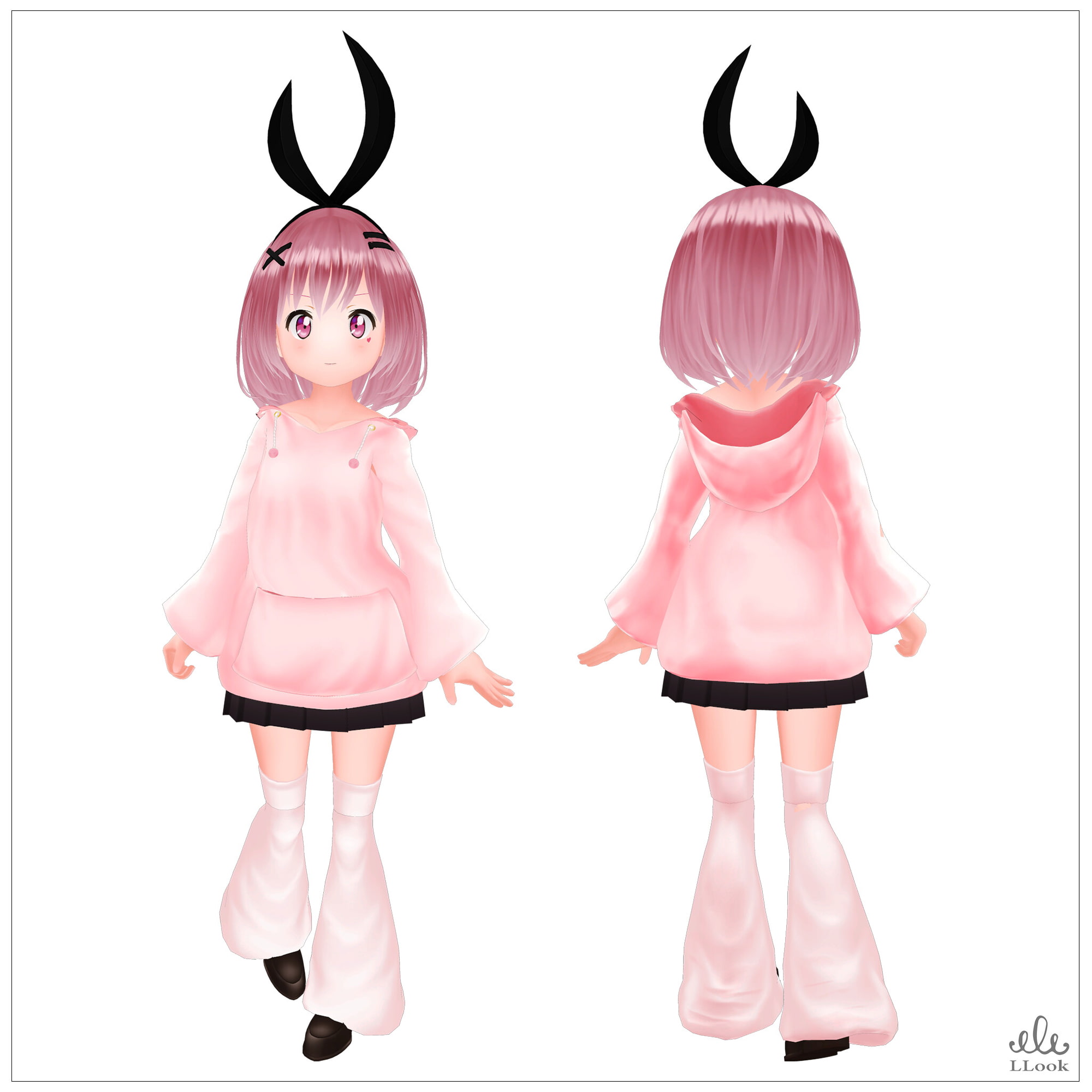 オリジナル3Dモデル「えるるっく(v3)」【Blender】【Unity】【VRChat】【FBX】