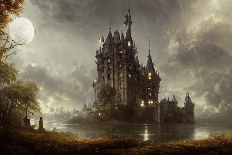 AIが作成した【お城】の背景画像【700枚以上】を販売します