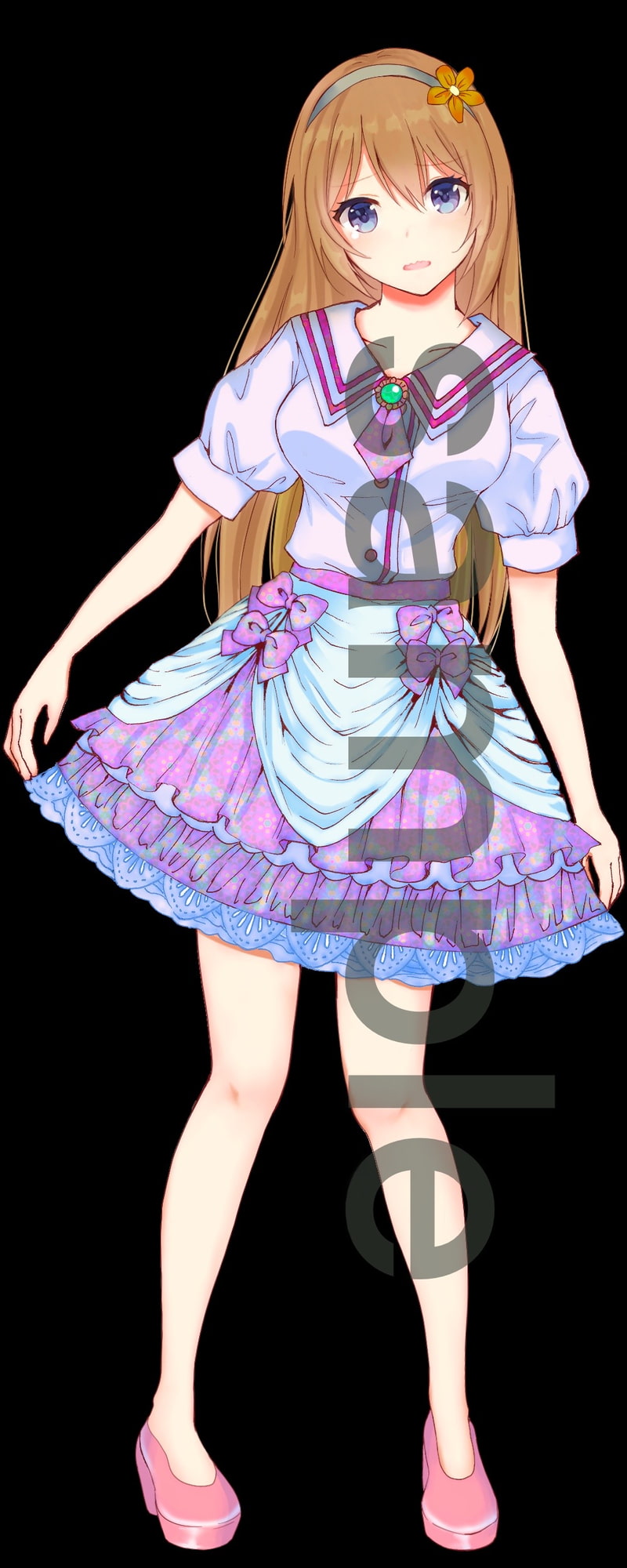 ファンタジー衣装の女の子立ち絵13